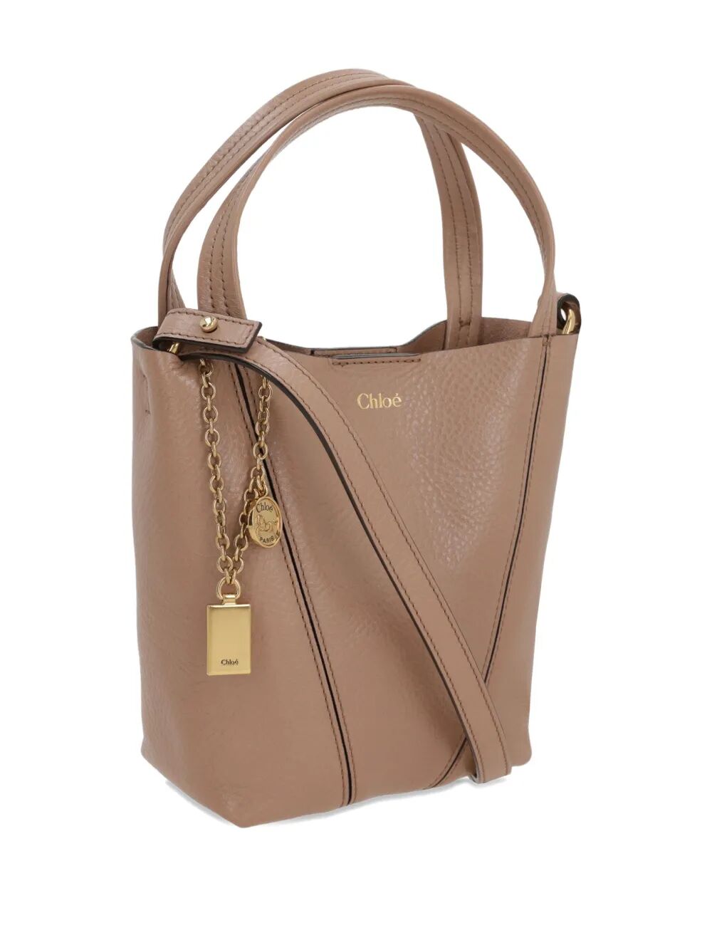 SMALL CHLOÉ SPIN TOTE BAG IN GRAINED LEATHER CH25SS812N84527 (Chloé / トートバッグ ) | Chloé (クロエ)(1)