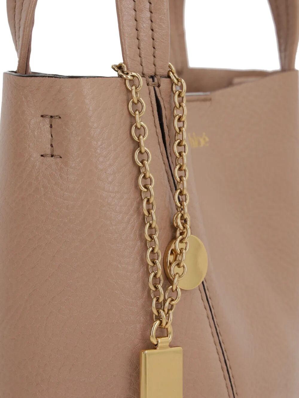 SMALL CHLOÉ SPIN TOTE BAG IN GRAINED LEATHER CH25SS812N84527 (Chloé / トートバッグ ) | Chloé (クロエ)(3)