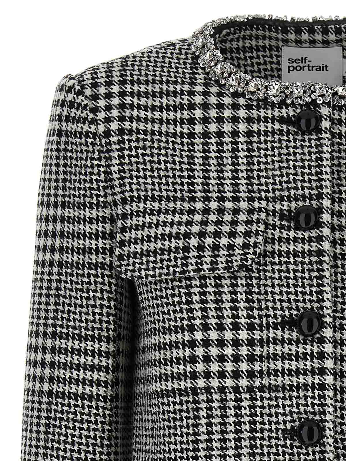 Houndstooth Crystal Trim Blazer PF25111JBW (self-portrait / ブレザー・ジャケット ) | self-portrait (セルフ・ポートレイト)(2)