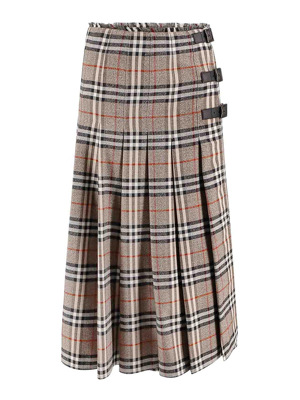 Long wool skirt with check check 8110428 (Burberry / スカート ) | Burberry (バーバリー)