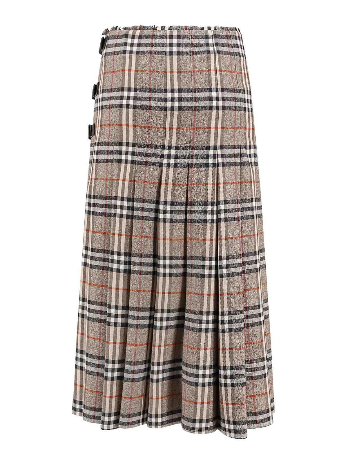 Long wool skirt with check check 8110428 (Burberry / スカート ) | Burberry (バーバリー)(1)