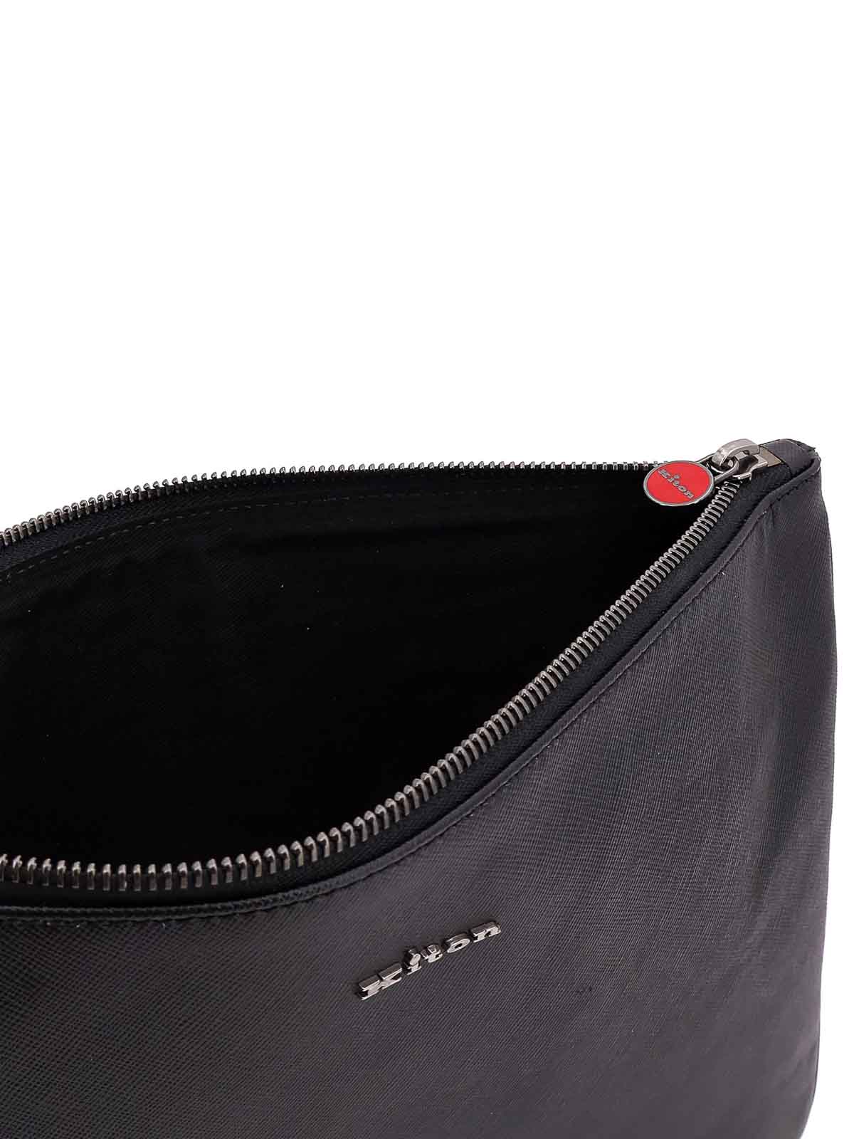 Nylon clutch bag with iconic logo embroidery UBA0046N0126901NERO (Kiton / クラッチバッグ・ポーチ ) | Kiton (キートン)(2)