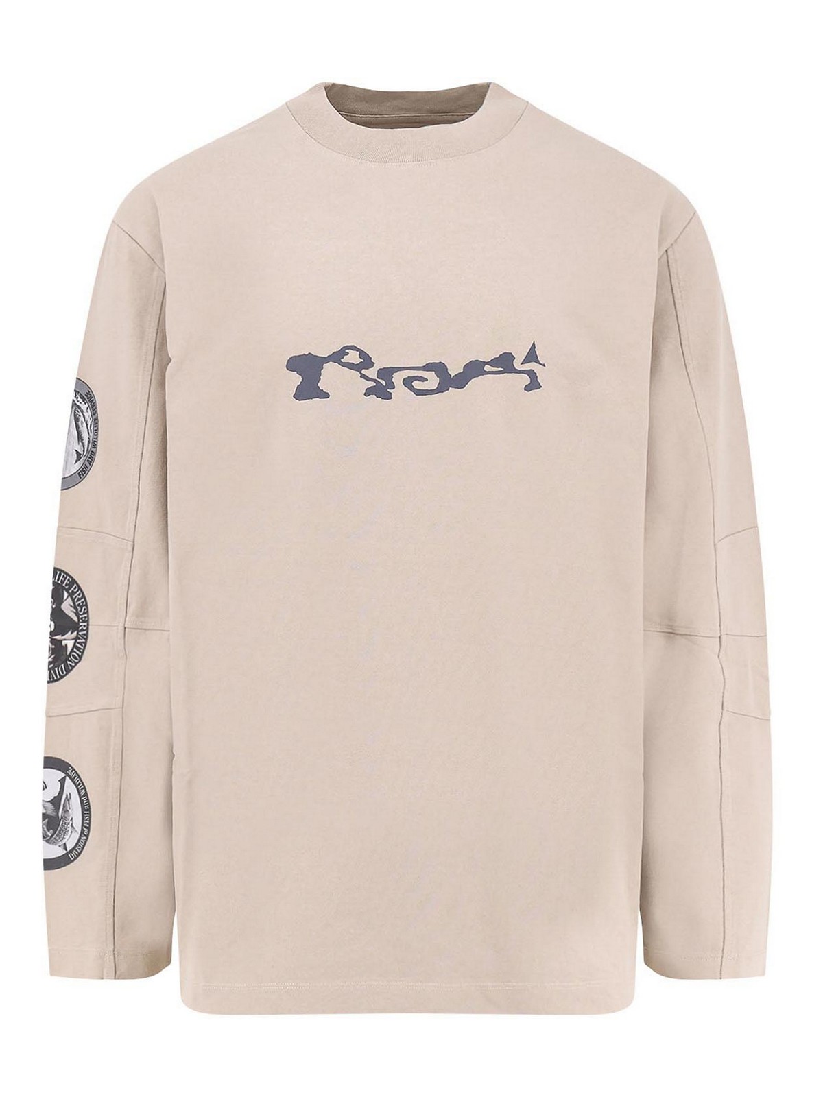 T-Shirt Division In Cotone Organico RBMW0434JY39GRY0004 (ROA / Tシャツ・カットソー ) | ROA (ロア)