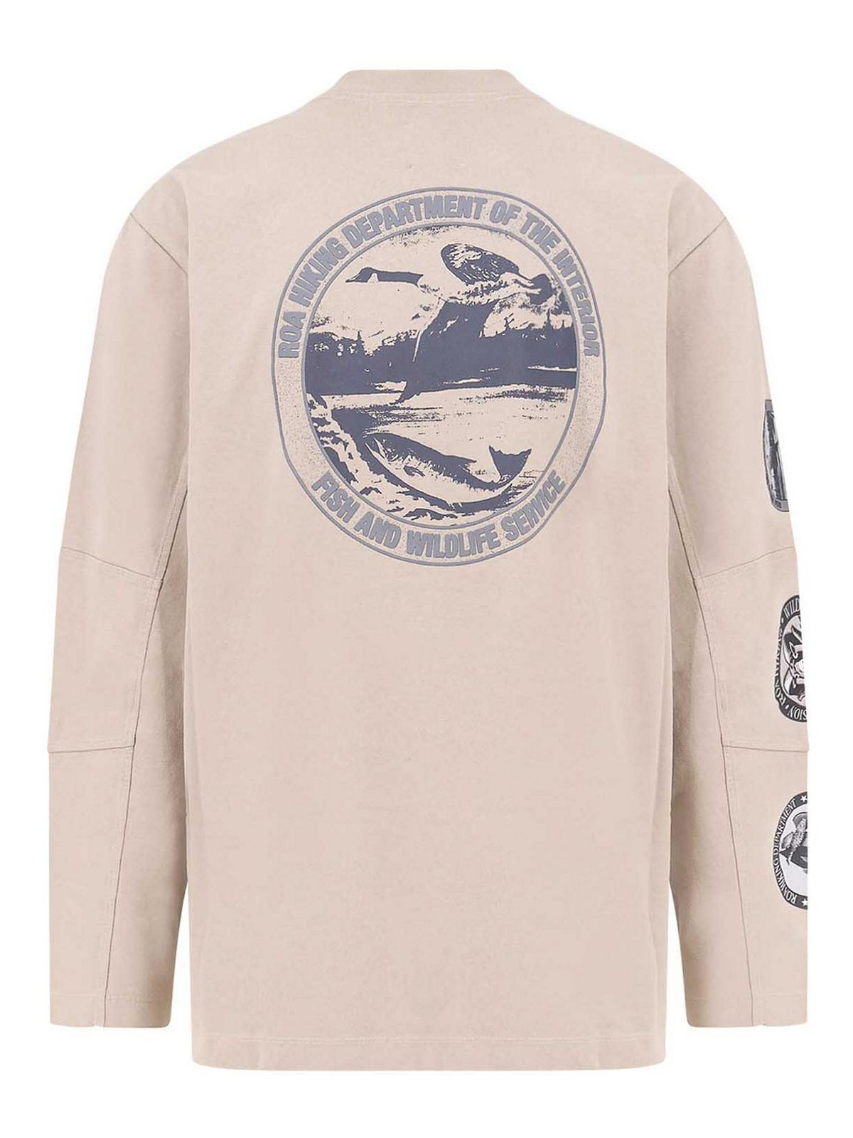 T-Shirt Division In Cotone Organico RBMW0434JY39GRY0004 (ROA / Tシャツ・カットソー ) | ROA (ロア)(1)