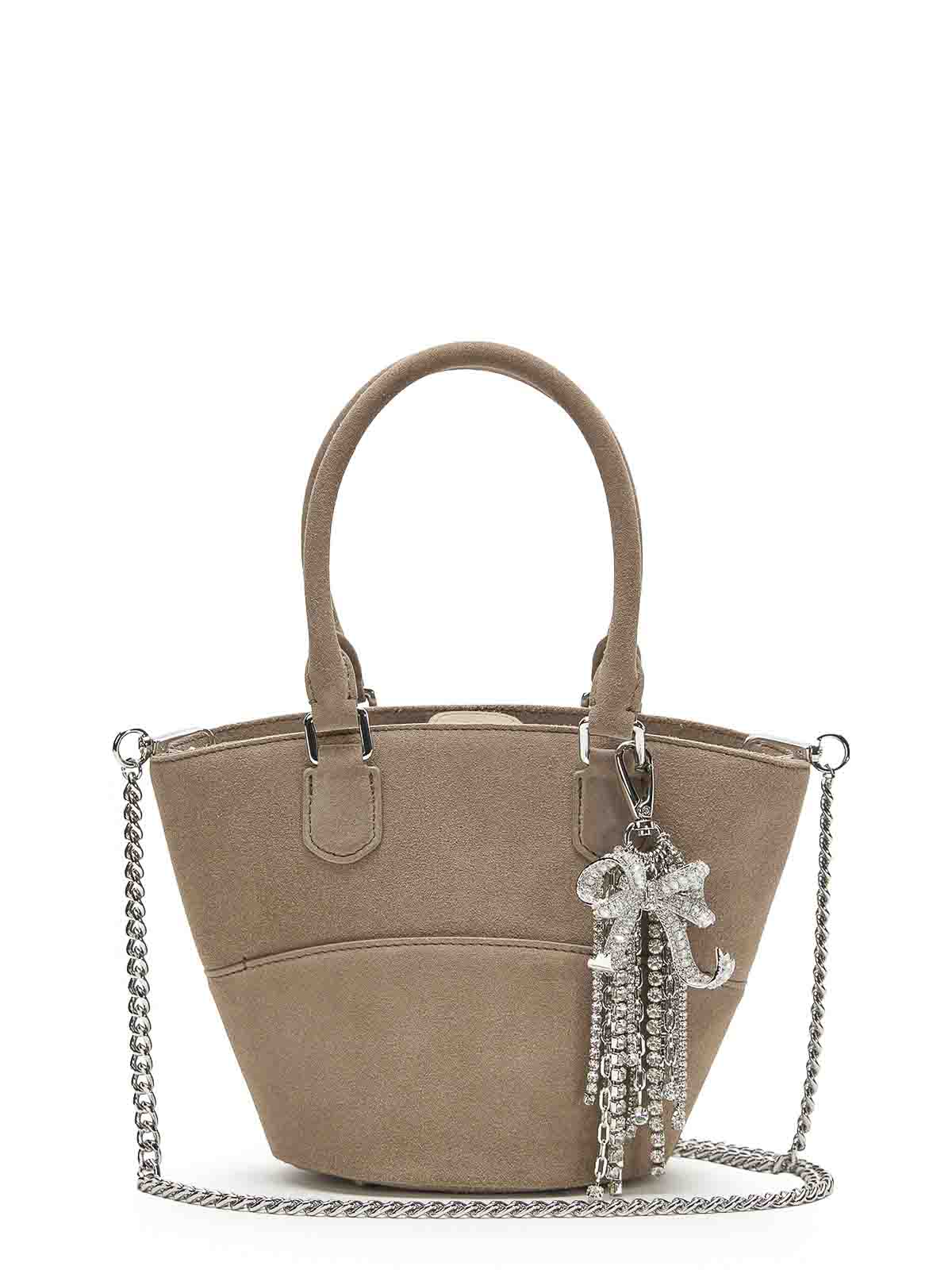 Suede shoulder bag with charms PF25314BGR (self-portrait / ハンドバッグ・ショルダーバッグ ) | self-portrait (セルフ・ポートレイト)(2)