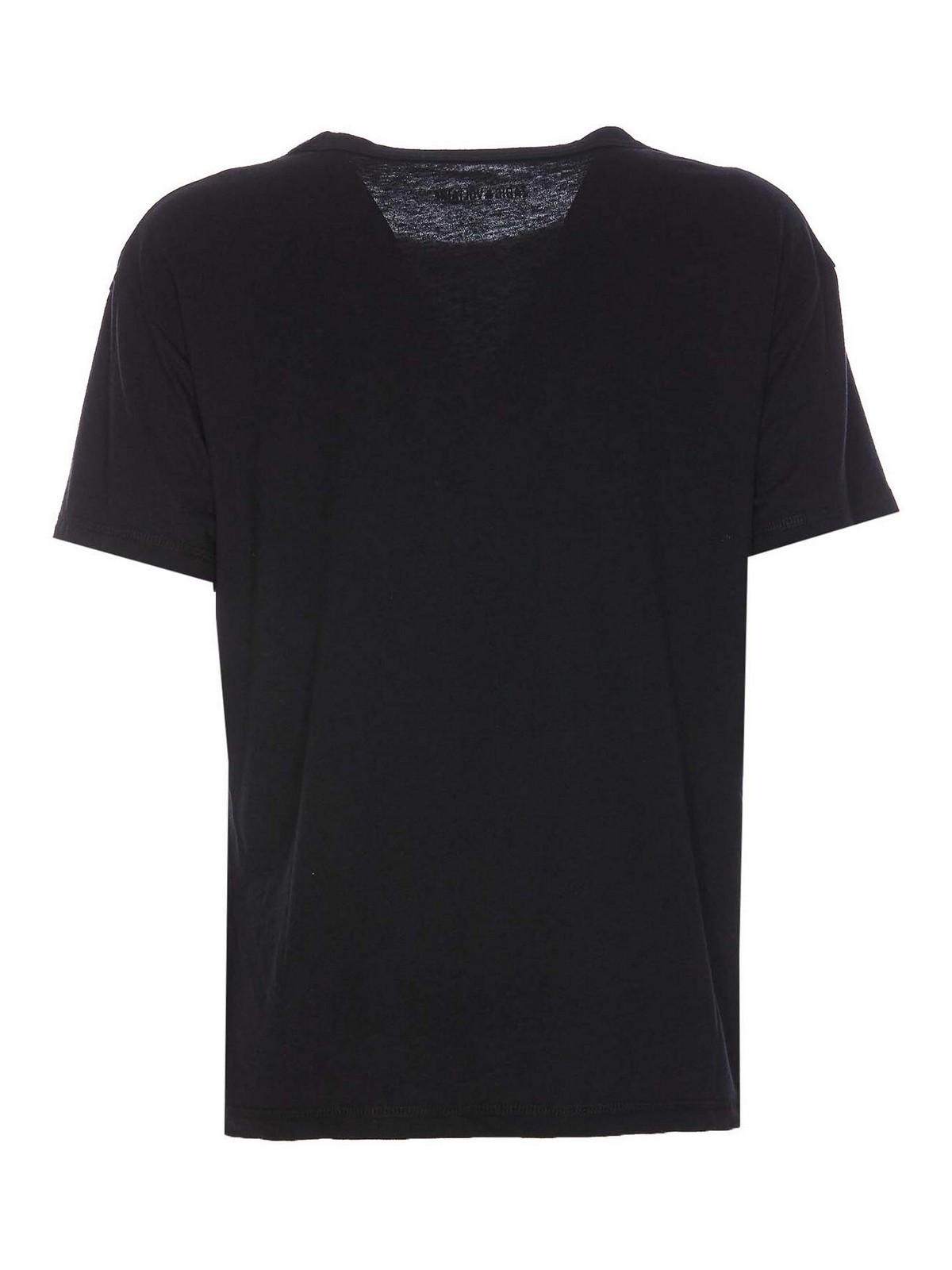 Zadig&Ampvoltaire Black Marta T-Shirt JWTS01669001 (ZADIG & VOLTAIRE / Tシャツ・カットソー ) | ZADIG & VOLTAIRE (ザディグ エ ヴォルテール)(1)