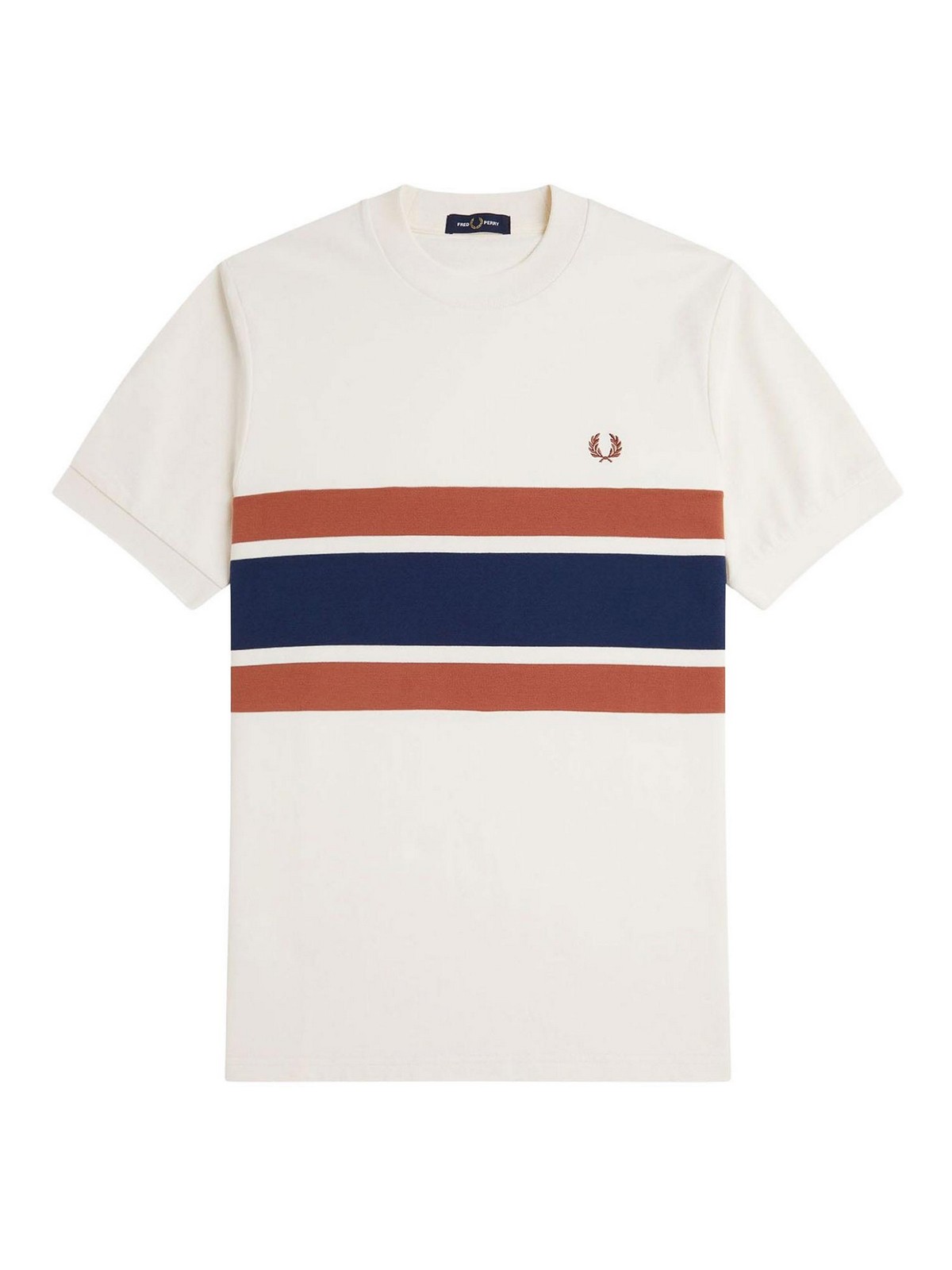 Cotton t-shirt with striped motif M9860760 (FRED PERRY / Tシャツ・カットソー ) | FRED PERRY (フレッドペリー)