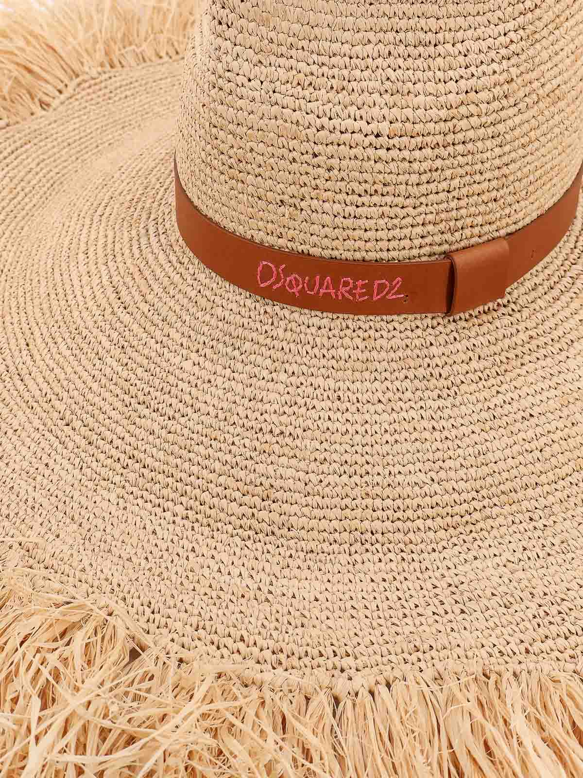 Cappello Summer Lovers In Rafia Naturale HAW0050289000015089 (Dsquared2 / 帽子 ) | Dsquared2 (ディースクエアード)(3)