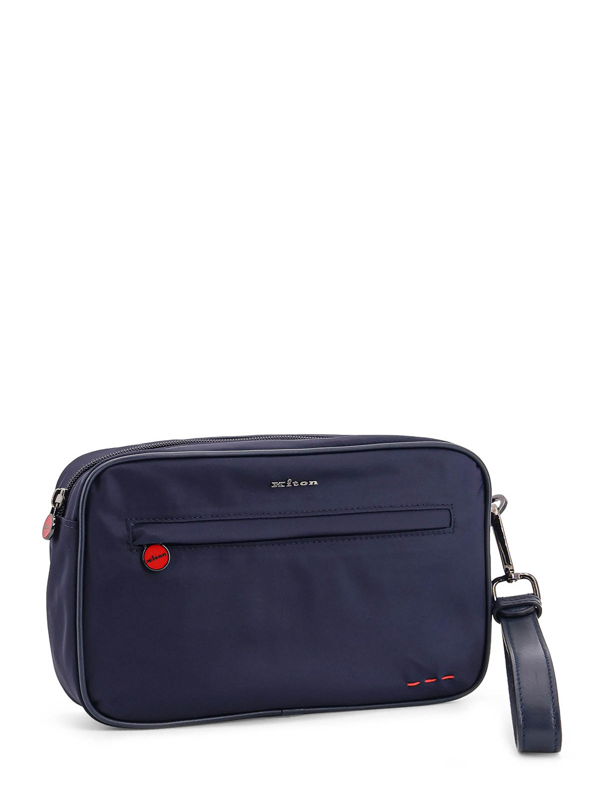 Nylon clutch bag with iconic logo embroidery UBA0052N0127002BLU (Kiton / クラッチバッグ・ポーチ ) | Kiton (キートン)(2)