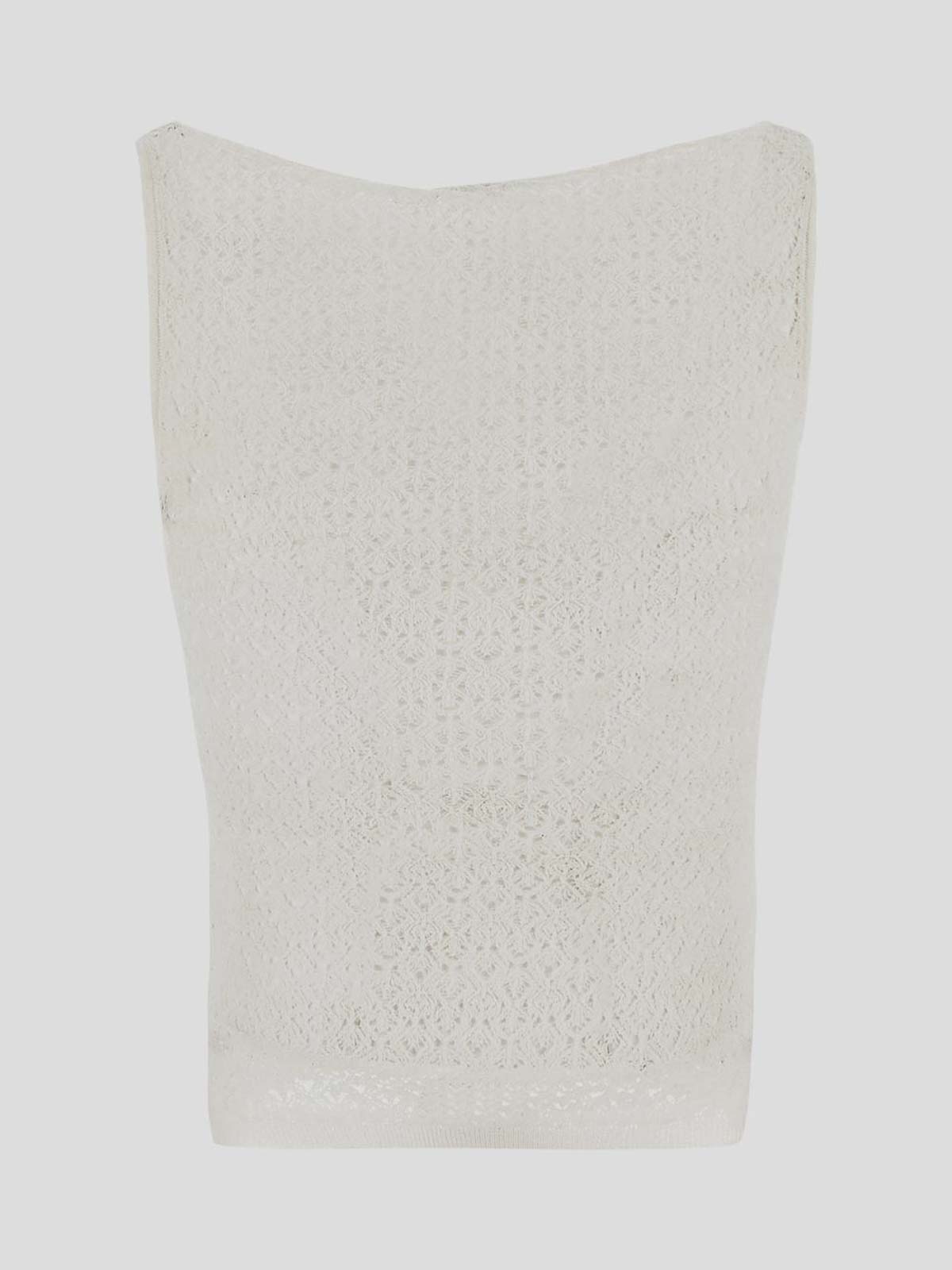 Mi-transparent sleeveless perforated top D106ANG0027 (gentryportofino / タンクトップ・キャミソール ) | gentryportofino (ジェントリーポルトフィーノ)(1)
