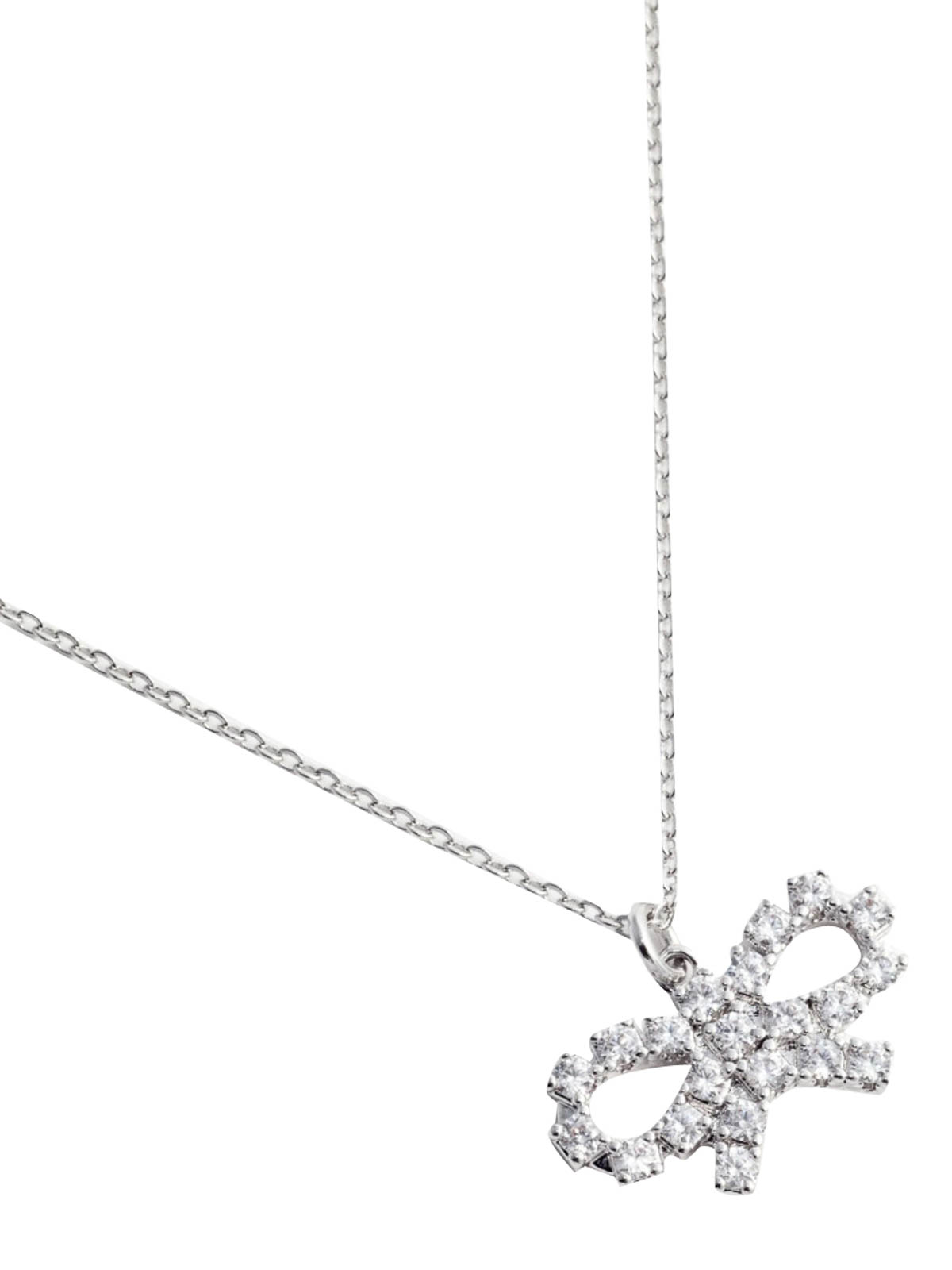 Micro Crystal Bow Necklace 611NSILVER (self-portrait / ネックレス ) | self-portrait (セルフ・ポートレイト)(1)