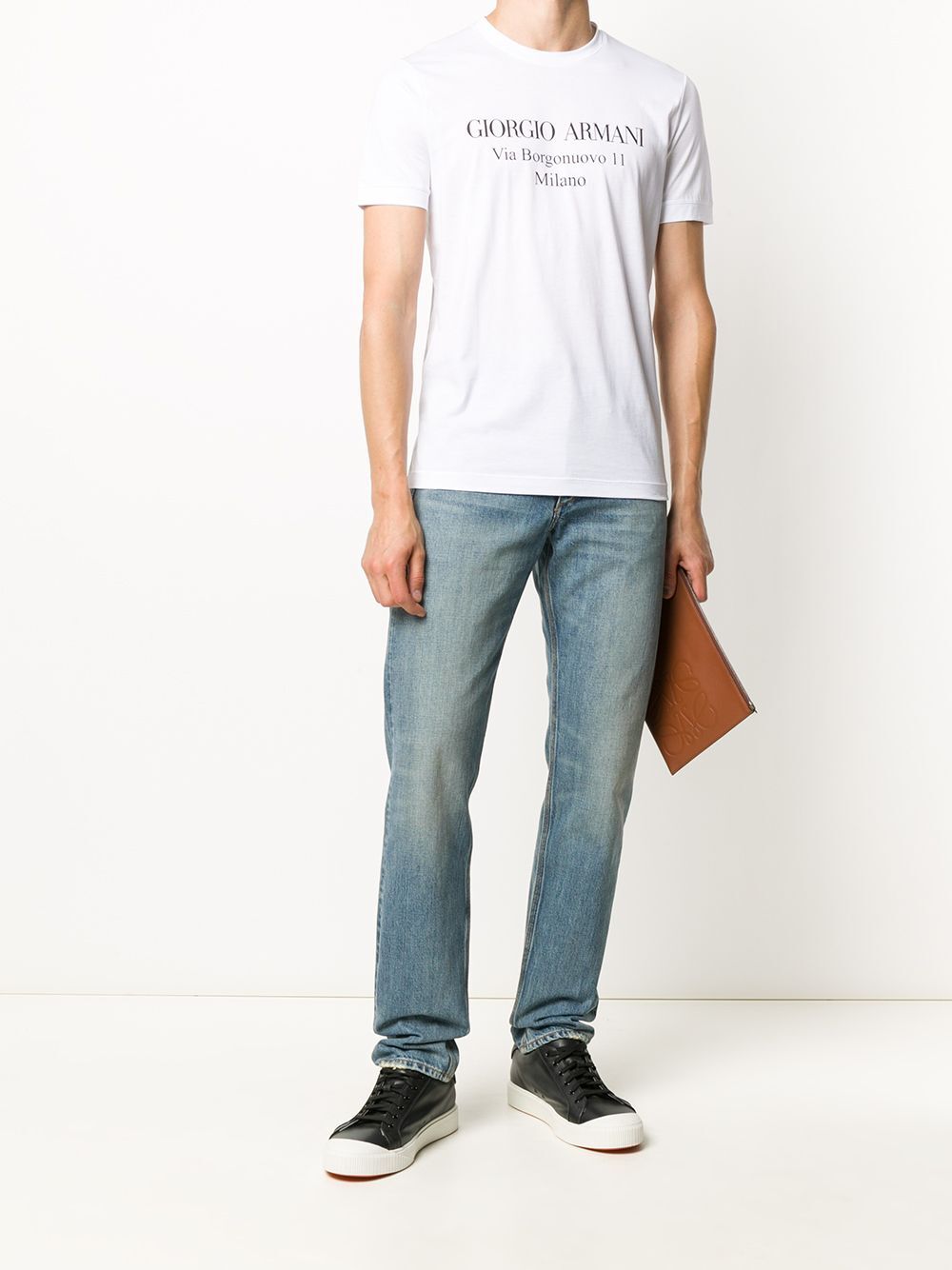 ■Giorgio Armani■Borgonuovo II コットンジャージー Tシャツ BORGONUOVO 11 COTTON JERSEY T-SHIRT (GIORGIO ARMANI/Tシャツ