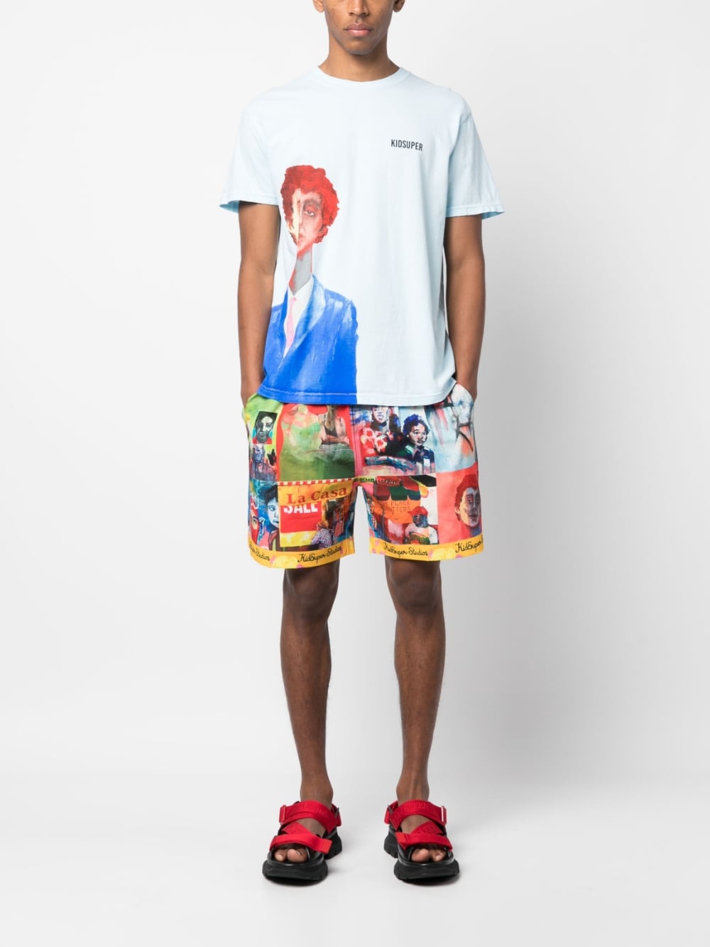 KIDSUPER Shorts MultiColour SS23ST75BREATHING (KidSuper Studios / ショートパンツ ) | KidSuper Studios (キッドスーパー ストゥディオス)(1)