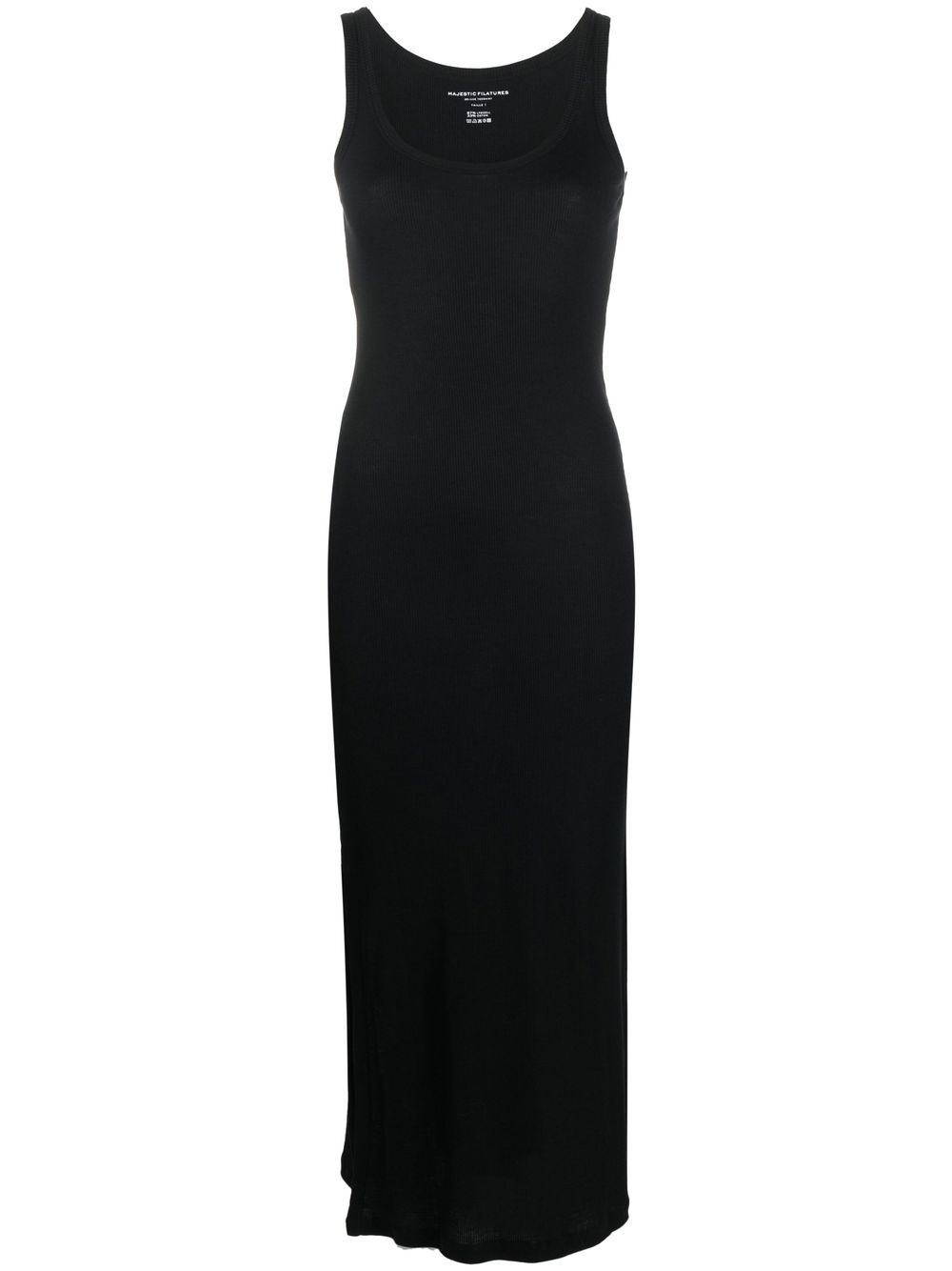 Majestic Dresses Black M348FRO200ROBE002 (MAJESTIC FILATURES / ワンピース・ドレス・オールインワン ) | MAJESTIC FILATURES (マジェスティック フィラチュール)