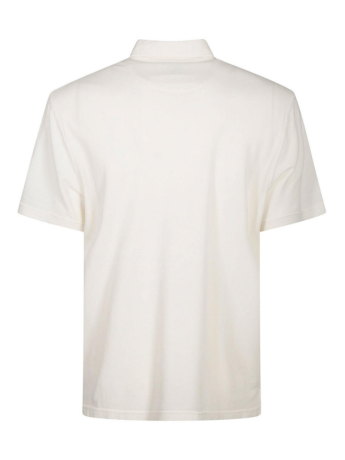 Tシャツ・カットソー Fedeli SS25 White piquet polo shirt (8UEF0130 163) Cotton piquet polo shirt with Web in white | GUCCI® US
