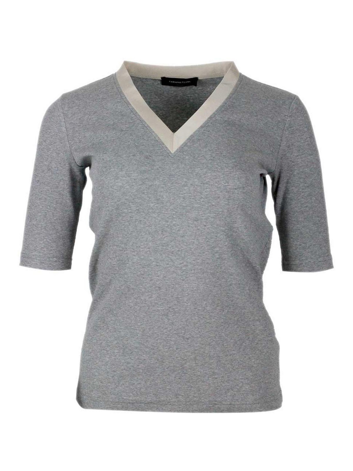 T-shirt Grey JED275F884L3968149 (FABIANA FILIPPI / Tシャツ・カットソー ) | FABIANA FILIPPI (ファビアナフィリッピ)