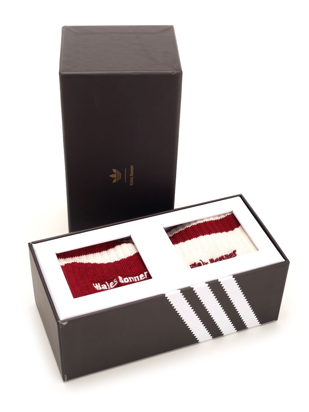 Wales Bonner 3-Stripes socks JH3610WONDERWHITECOLLEGIATEBURGUN (adidas Originals / アンダーウェア ) | adidas Originals (アディダス オリジナルス)