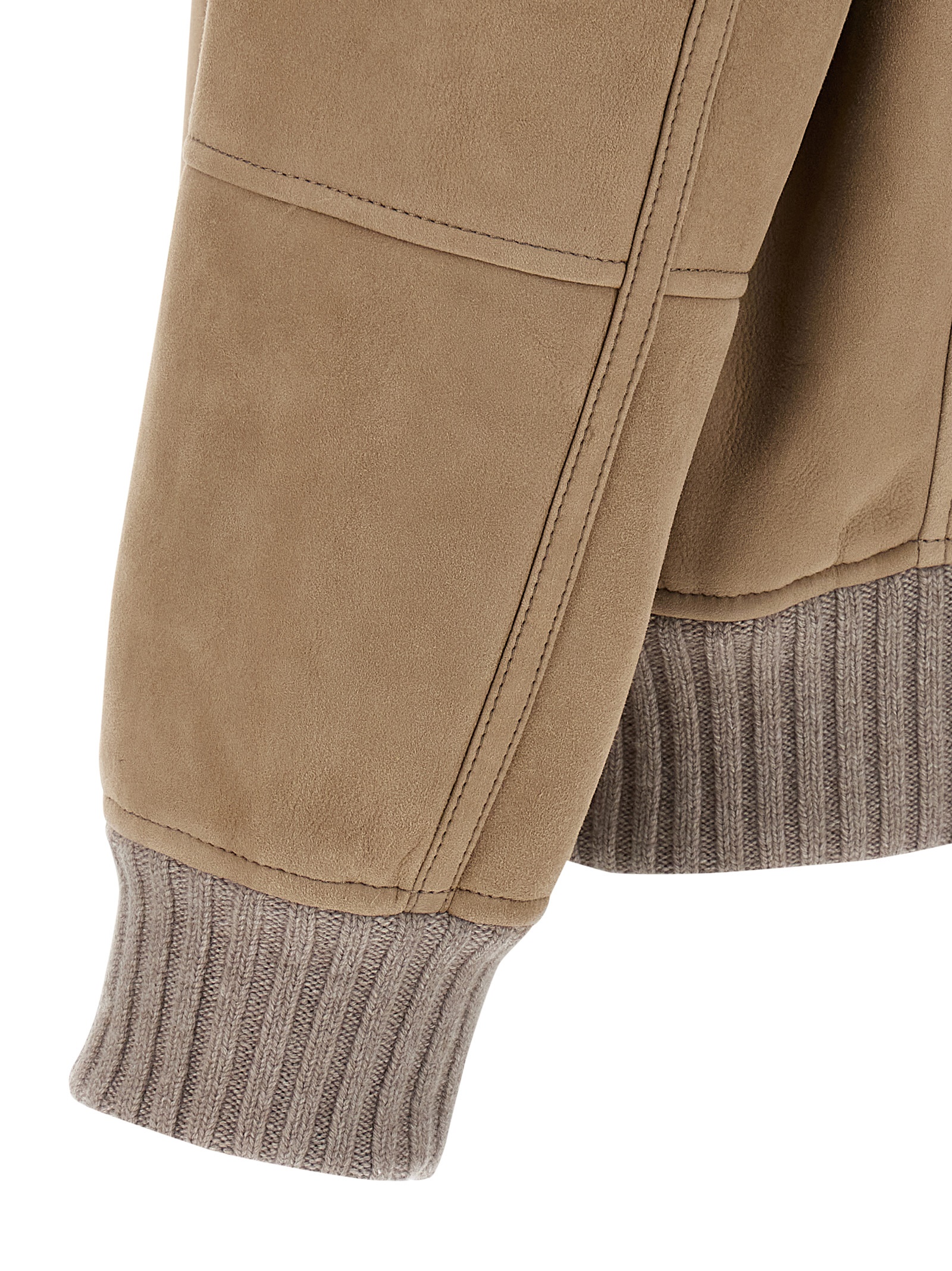 Suede and sherling curly bomber jacket MPMLS1737C4248 (Brunello Cucinelli / レザー&ファージャケット・コート ) | Brunello Cucinelli (ブルネロ・クチネリ)(3)