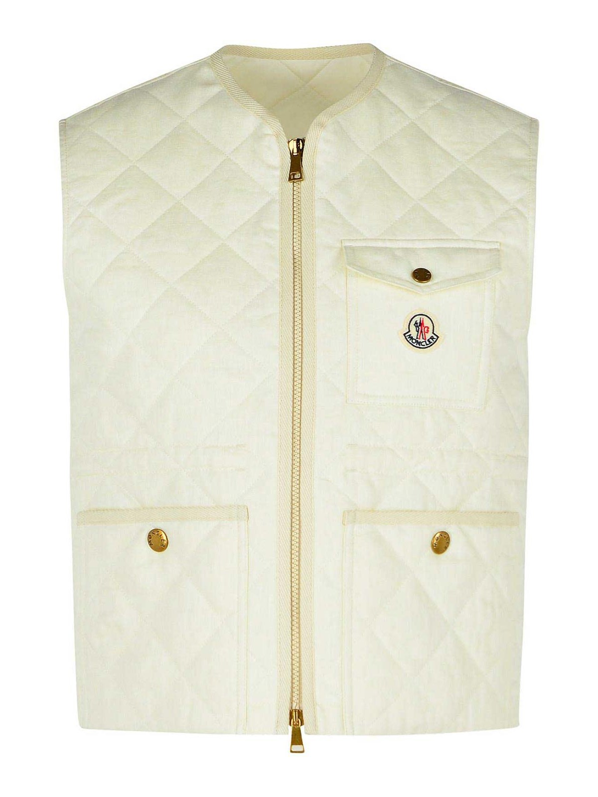 Vigny White Linen Vest 0931A00100788PY050 (Moncler / ベスト ) | Moncler (モンクレール)