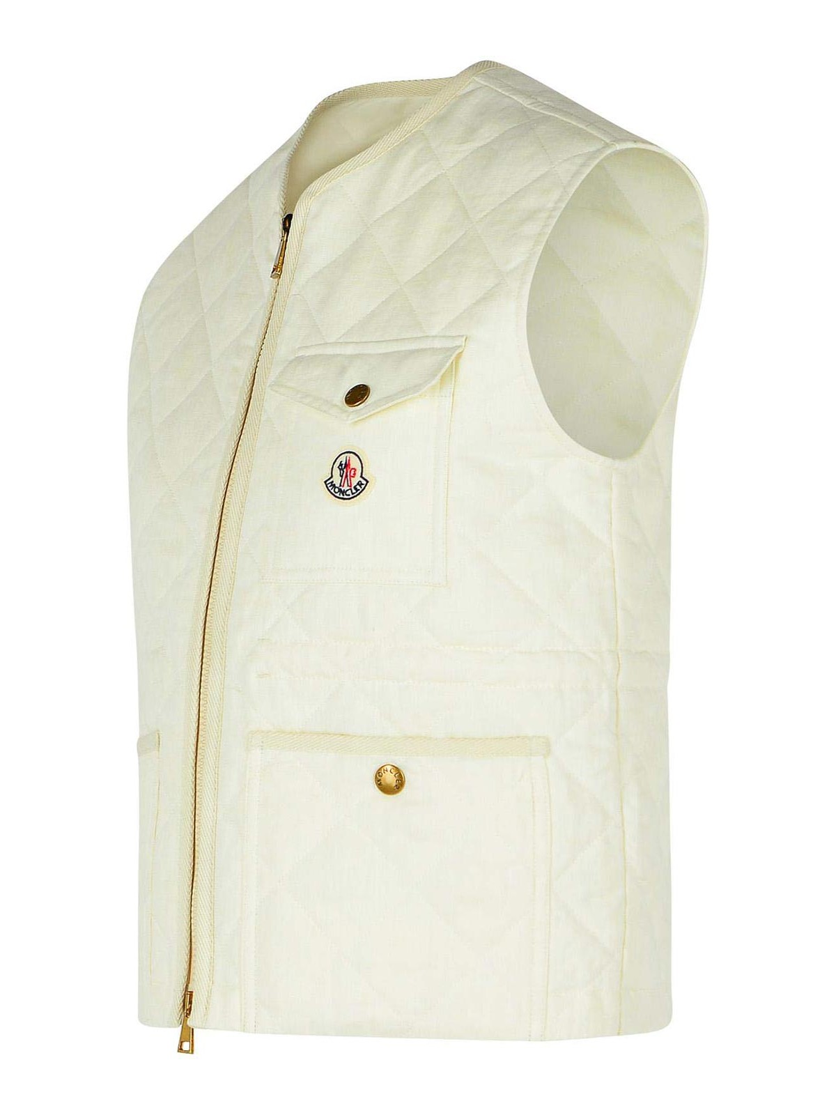 Vigny White Linen Vest 0931A00100788PY050 (Moncler / ベスト ) | Moncler (モンクレール)(2)