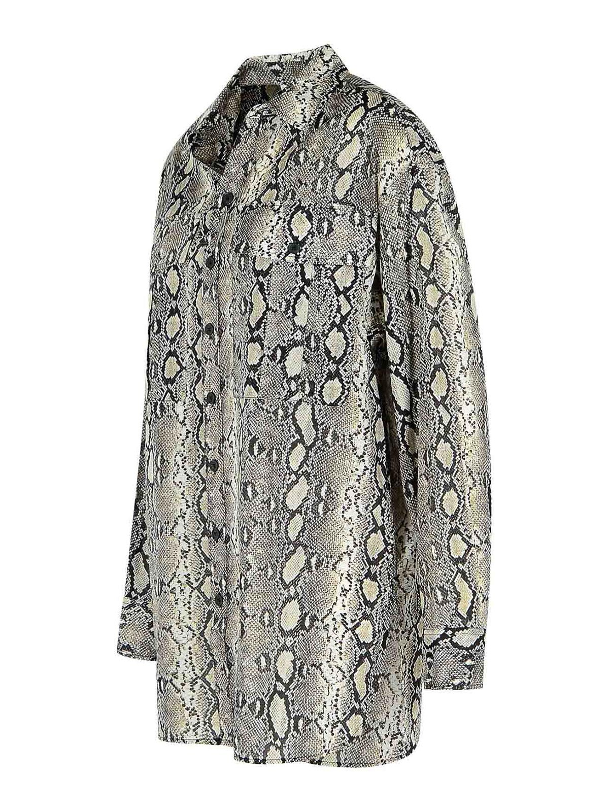 Snake Print Cotton Shirt MT540WAK6A120 (MICHAEL KORS / シャツ・ブラウス ) | MICHAEL KORS (マイケル・コース)(2)