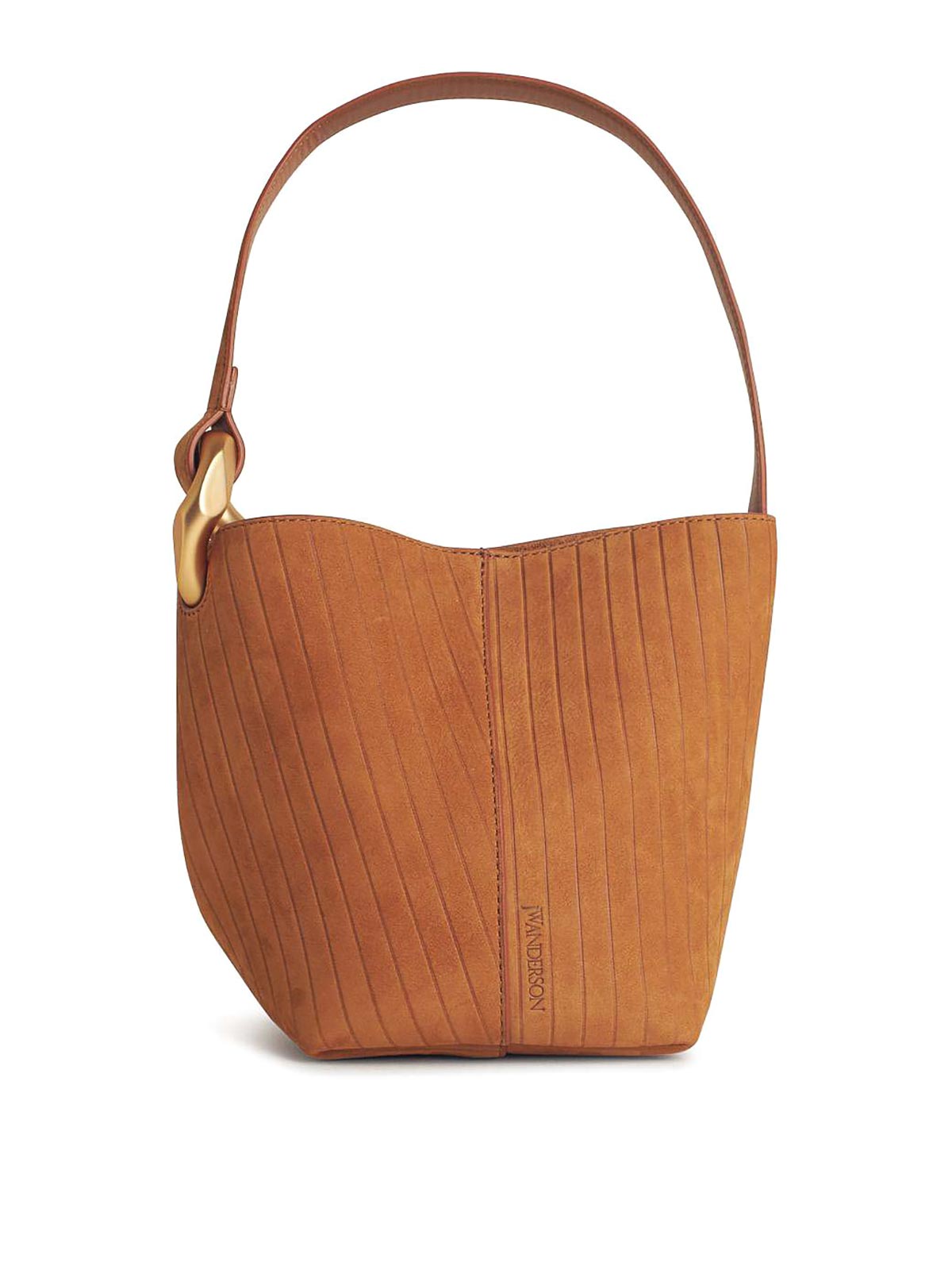 Corner Brown Suede Bucket Bag HB0740LA0375604 (JW Anderson / ハンドバッグ・ショルダーバッグ ) | JW Anderson (ジェイダブリュー アンダーソン)