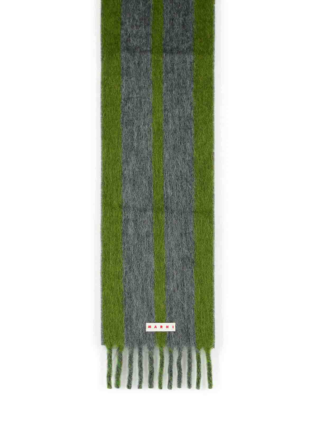 Grey Mohair Blend Scarf With Fringes SCZC0081Y0UAW054LON63 (Marni / スカーフ・マフラー ) | Marni (マルニ)