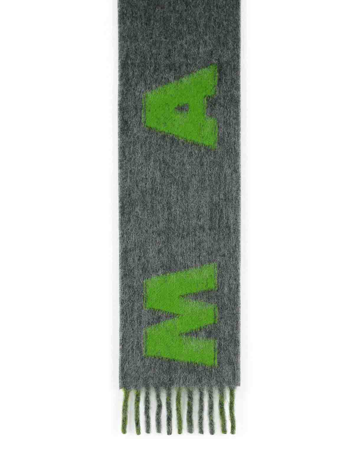 Grey Mohair Blend Scarf With Fringes SCZC0081Y0UAW054LON63 (Marni / スカーフ・マフラー ) | Marni (マルニ)(1)