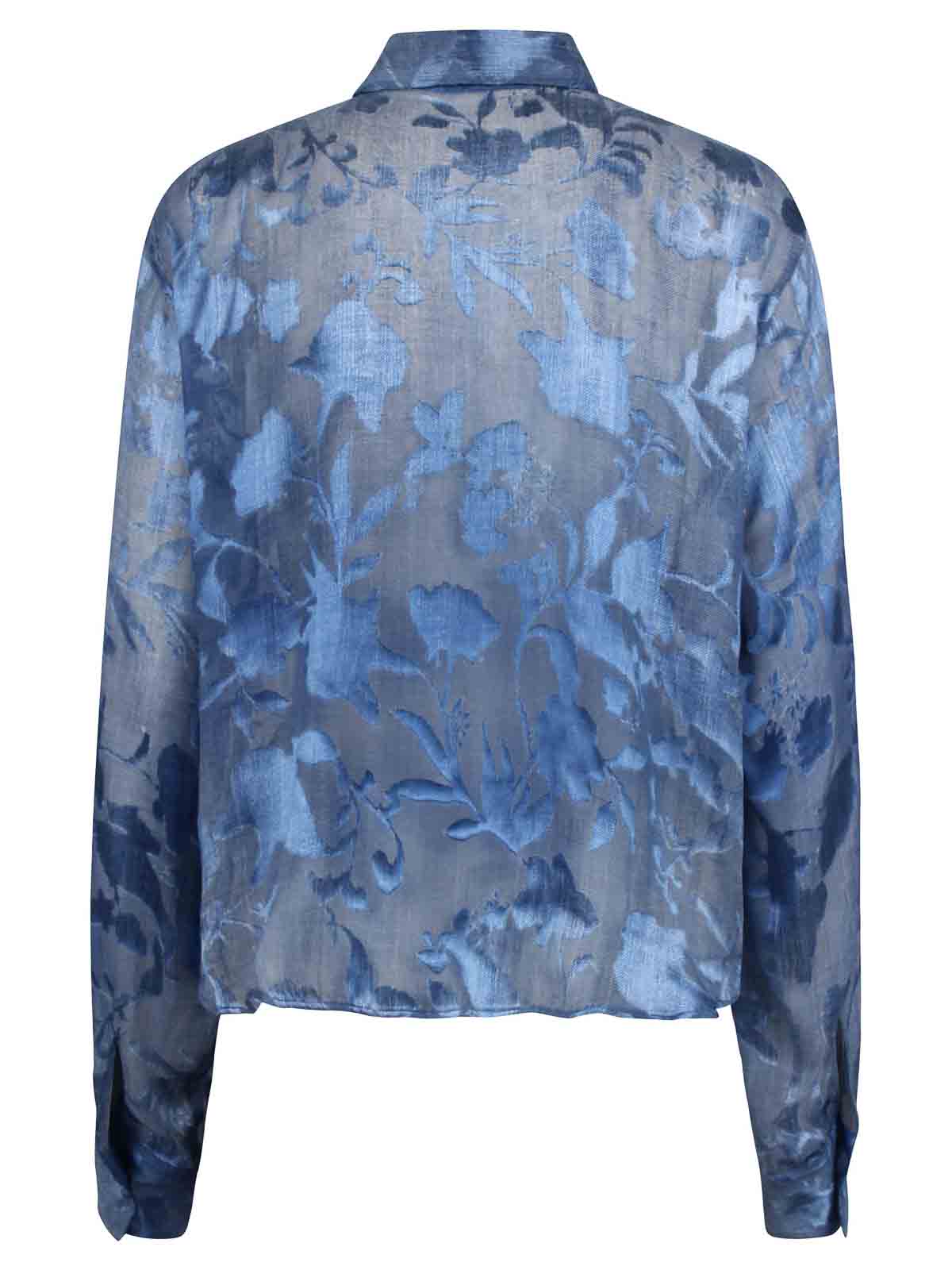Devor shirt with denim printing D462K735YSHS4217 (ERMANNO SCERVINO / シャツ・ブラウス ) | ERMANNO SCERVINO (エルマンノ シェルヴィーノ)(1)
