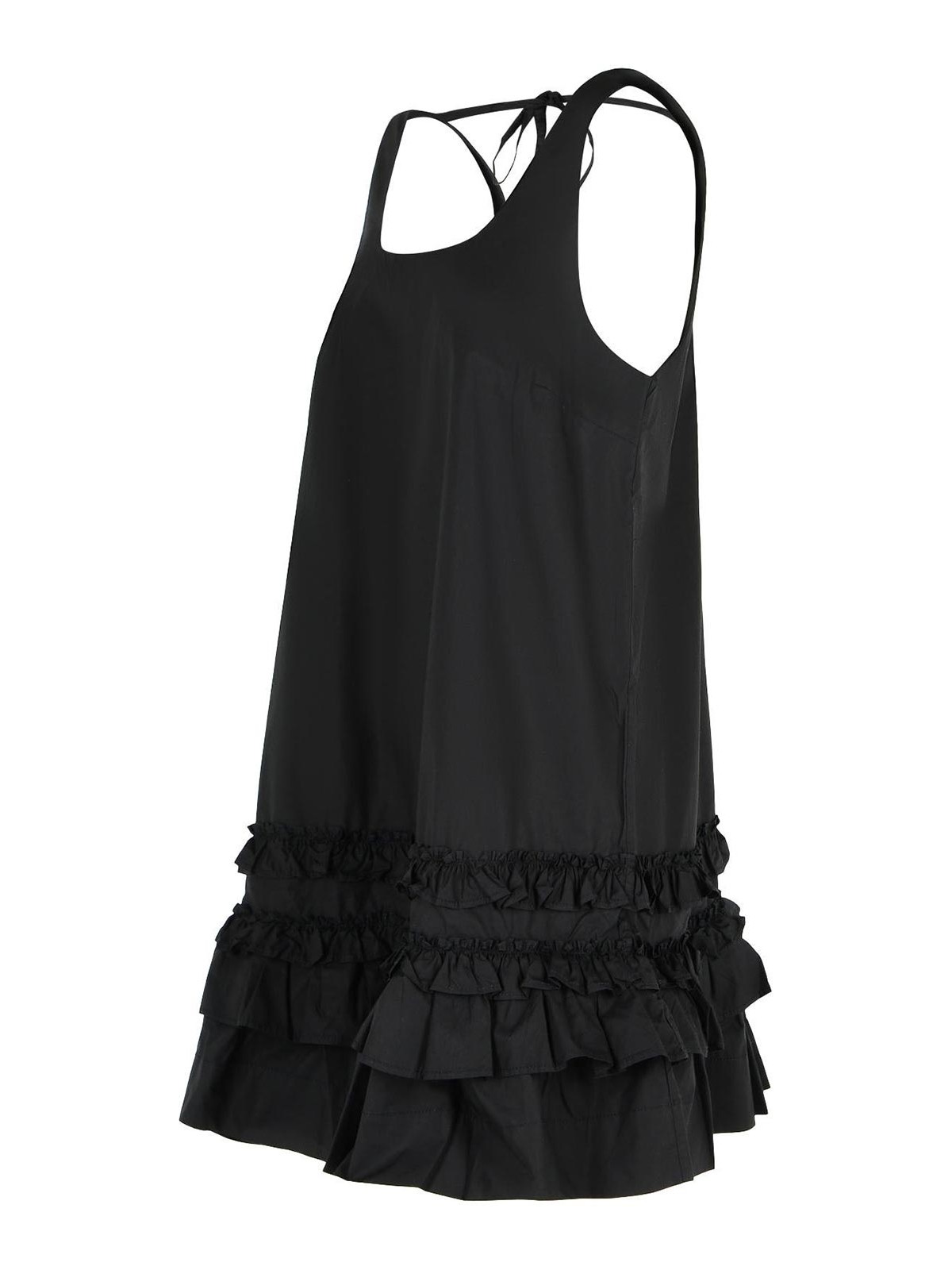 Mini Dress In Black Cotton Poplin W0905099 (GANNI / ワンピース・ドレス・オールインワン ) | GANNI (ガニー)(2)