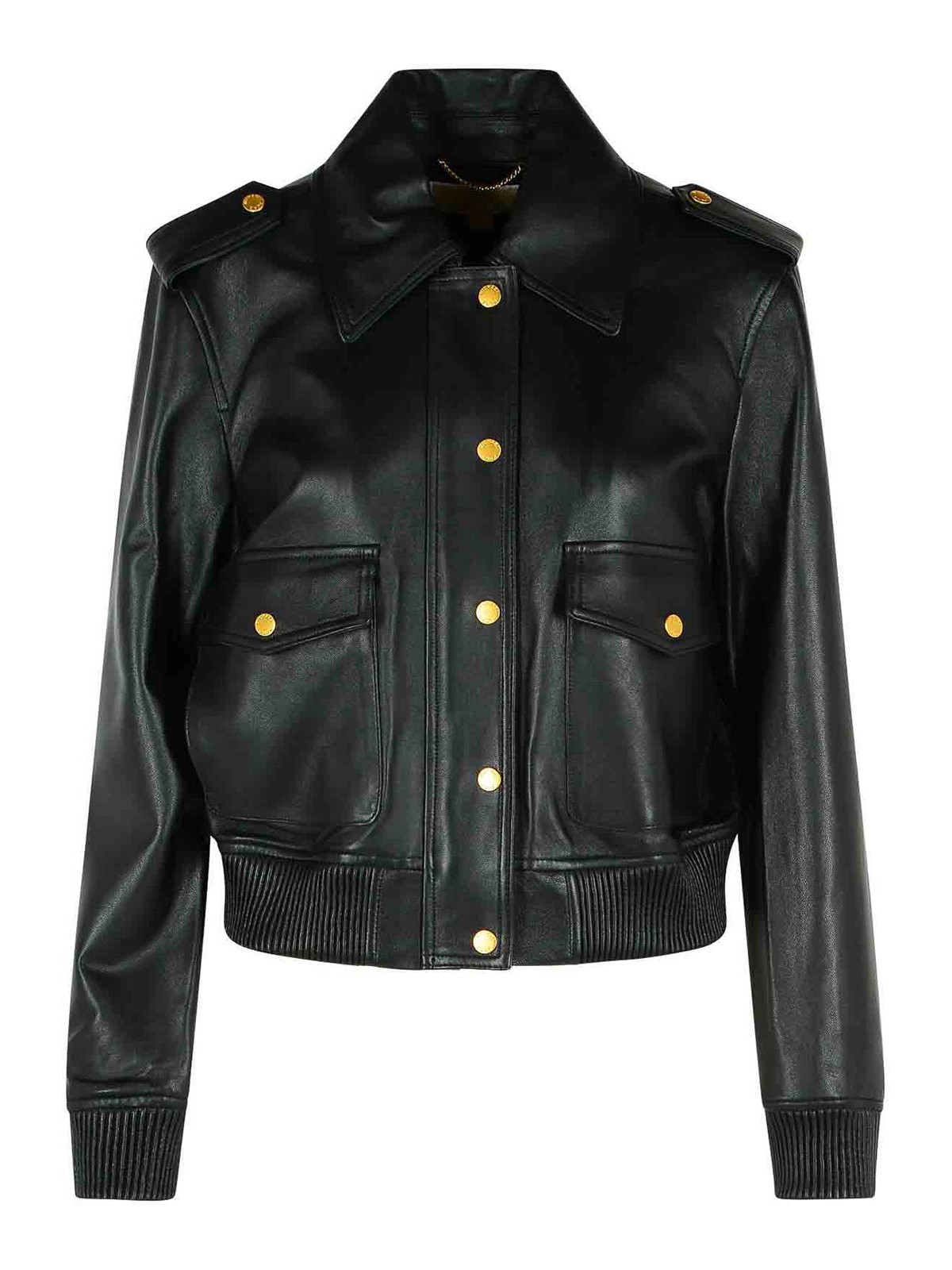 Black Leather Jacket MT520IQFAF001 (MICHAEL KORS / カジュアルジャケット・ベスト ) | MICHAEL KORS (マイケル・コース)