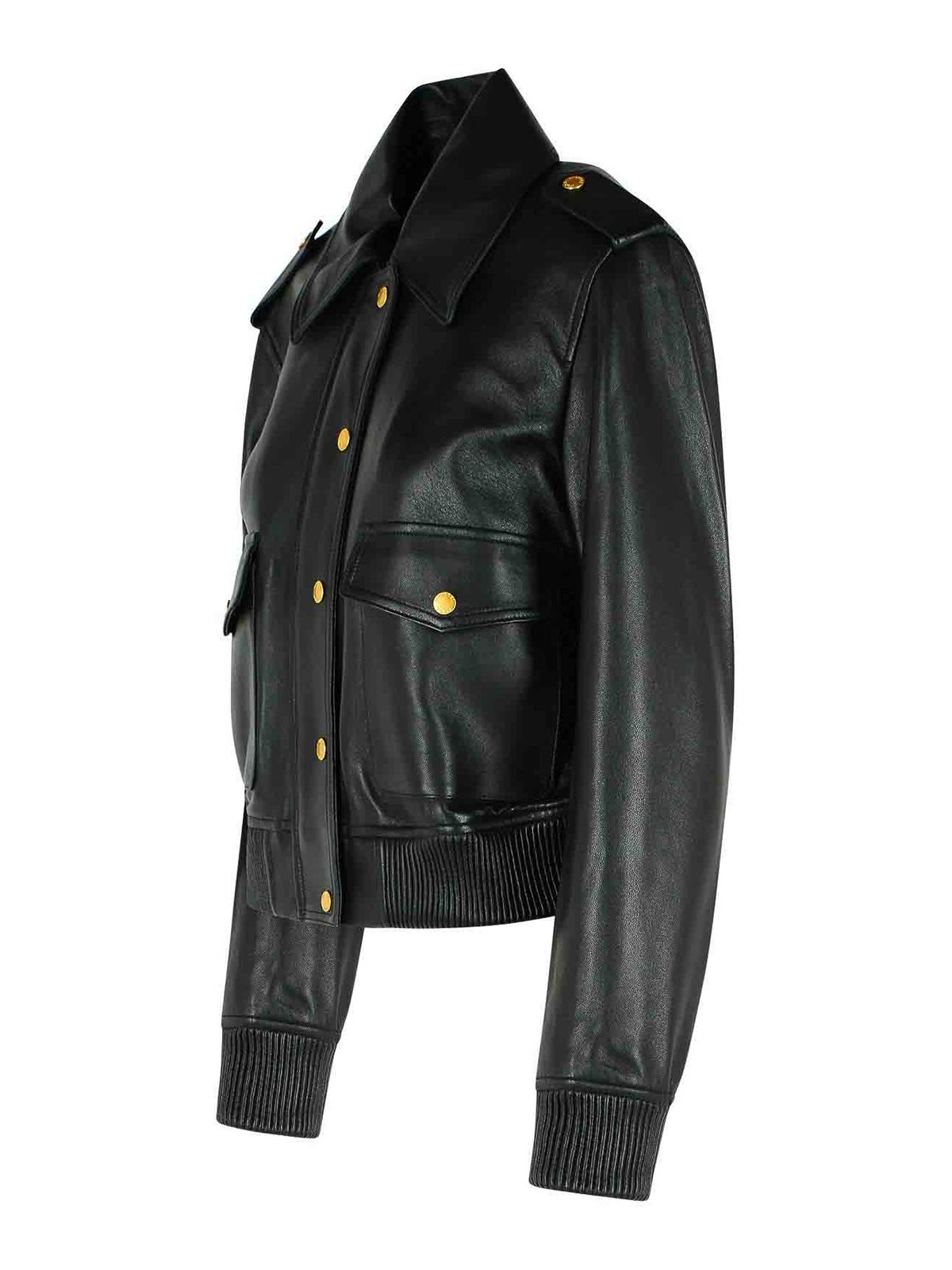 アウターその他 MICHAEL KORS Women Outer MT520IQFAF001 Black Black Leather Jacket (MICHAEL KORS/カジュアルジャケット