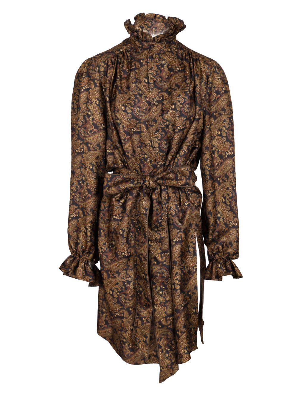 Paisley pattern silk twill dress 828304Y6K904775 (Saint Laurent / ワンピース・ドレス・オールインワン ) | Saint Laurent (サンローラン)