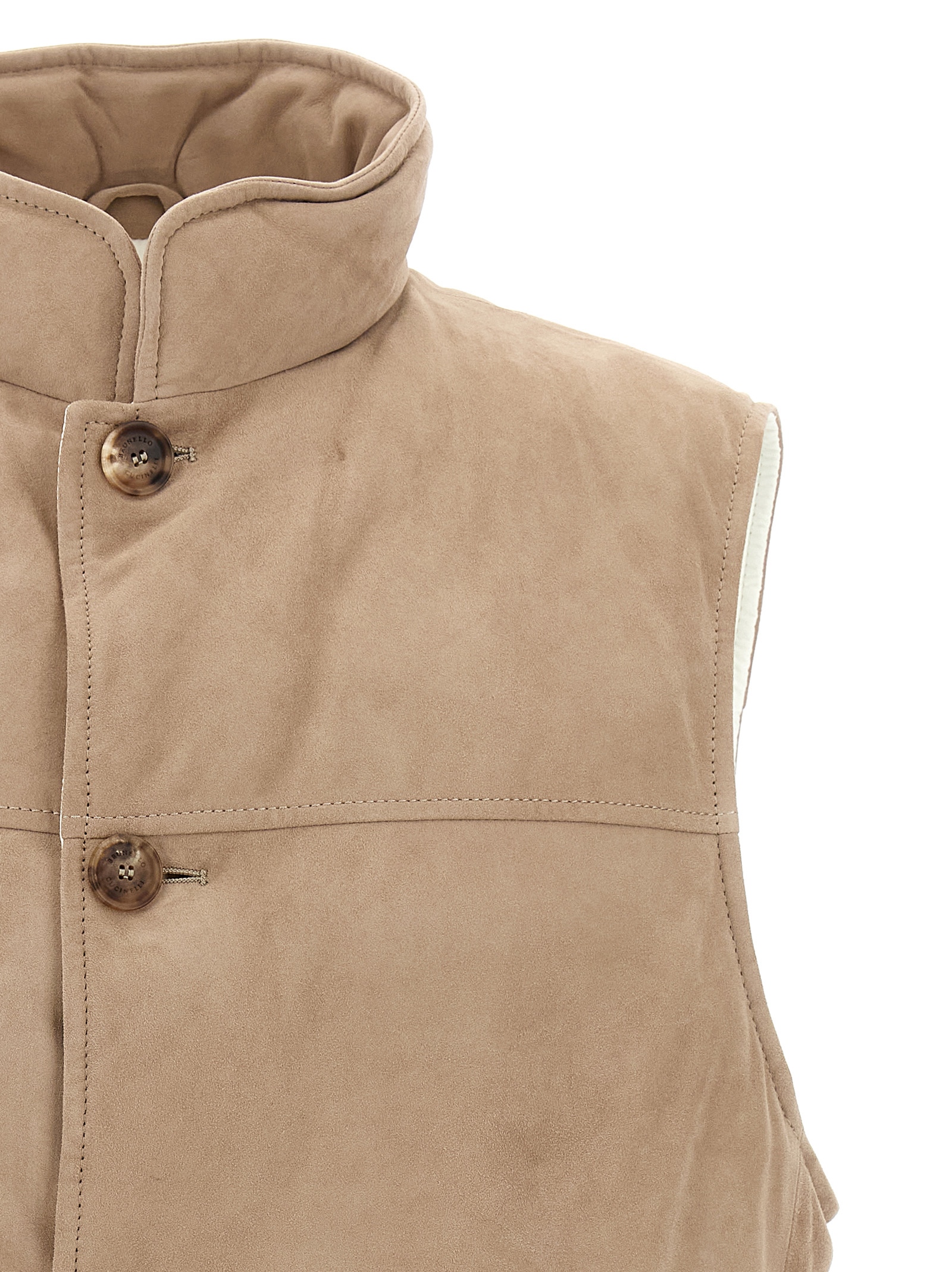 Suede vest MPCLF2013C4248 (Brunello Cucinelli / ベスト ) | Brunello Cucinelli (ブルネロ・クチネリ)(2)