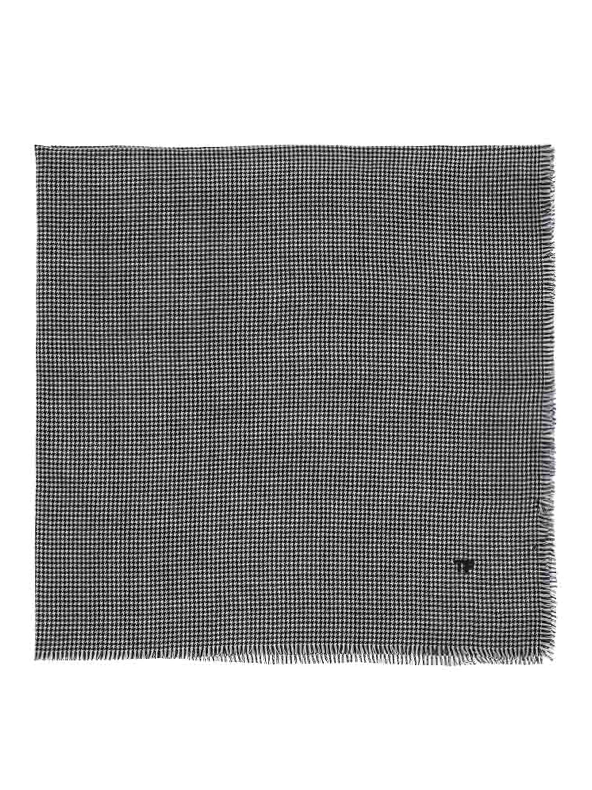 Foulard Pied De Poule In Lana SSD025W0048ZBLAW (TOM FORD / スカーフ・マフラー ) | TOM FORD (トムフォード)