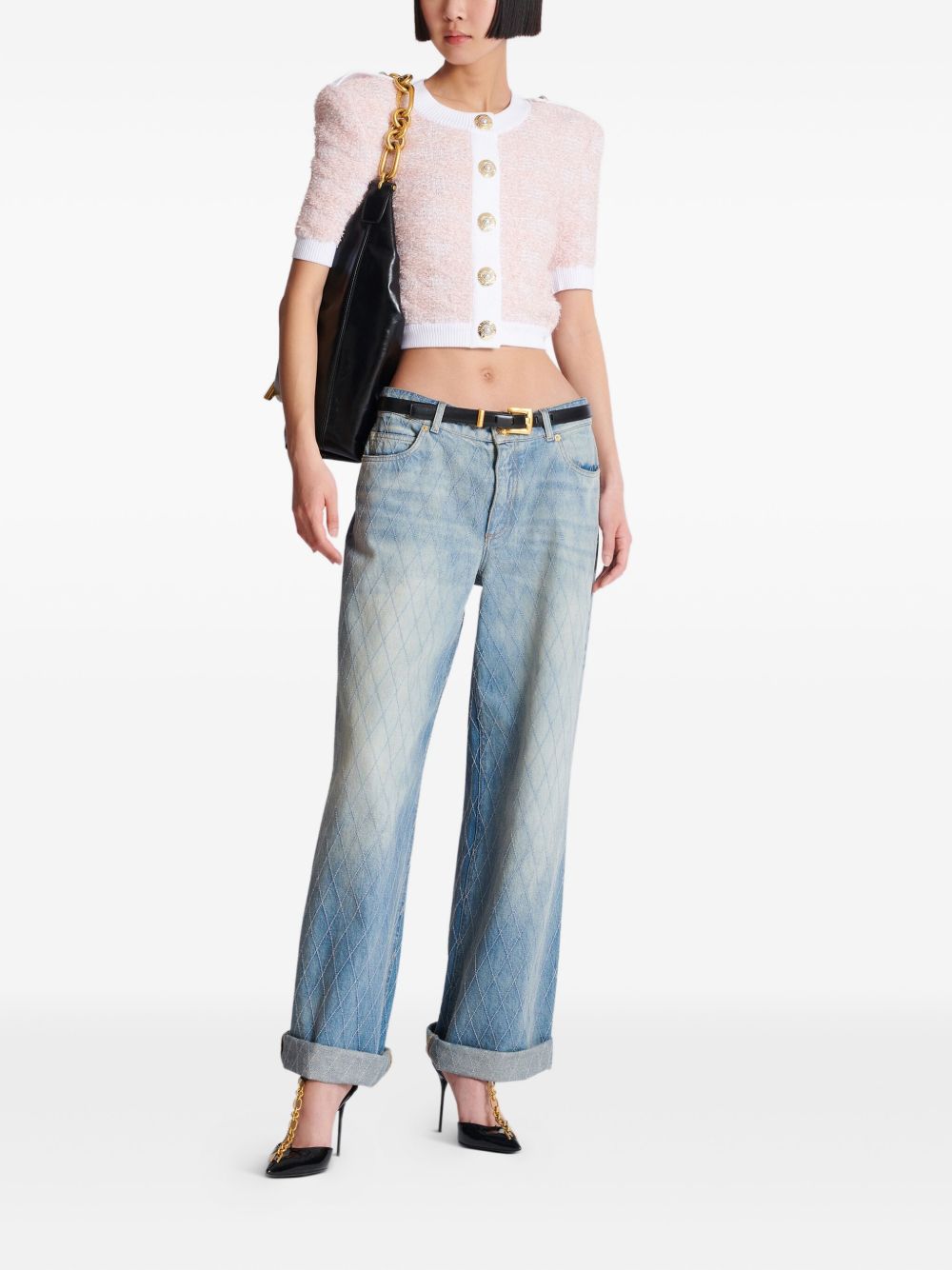 Balmain Sweaters Pink FF1KL235KI72OIN (Balmain / ニット・セーター・カーディガン ) | Balmain (バルマン)(2)