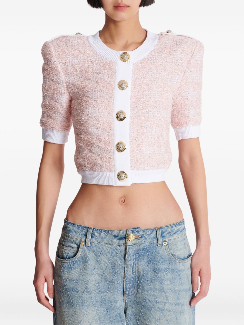 Balmain Sweaters Pink FF1KL235KI72OIN (Balmain / ニット・セーター・カーディガン ) | Balmain (バルマン)(3)