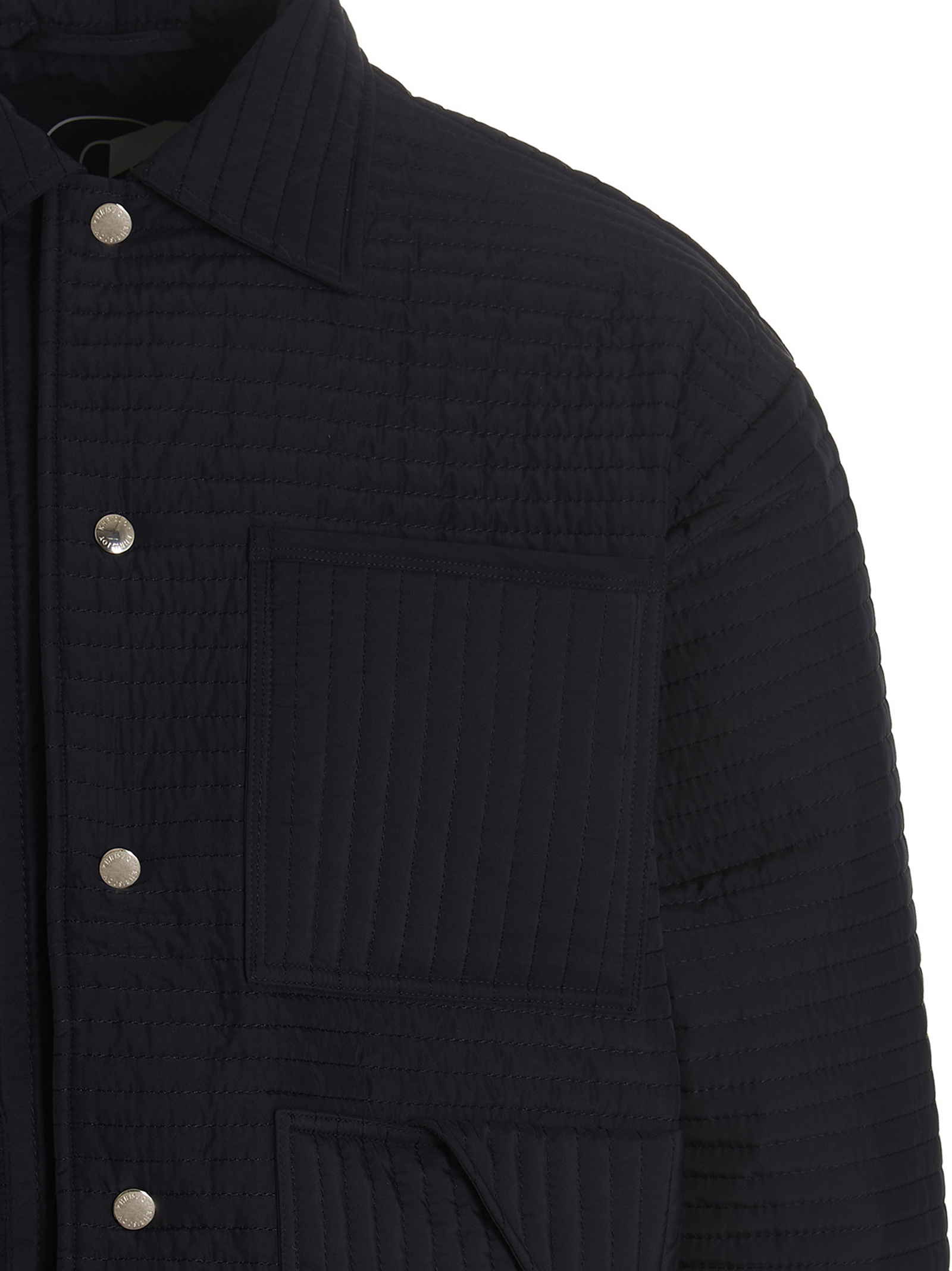 'Chore Quilted Stripes' down jacket ESM053NYQSNV298 (KHRISJOY / コート・ダウン ) | KHRISJOY (クリスジョイ)(2)