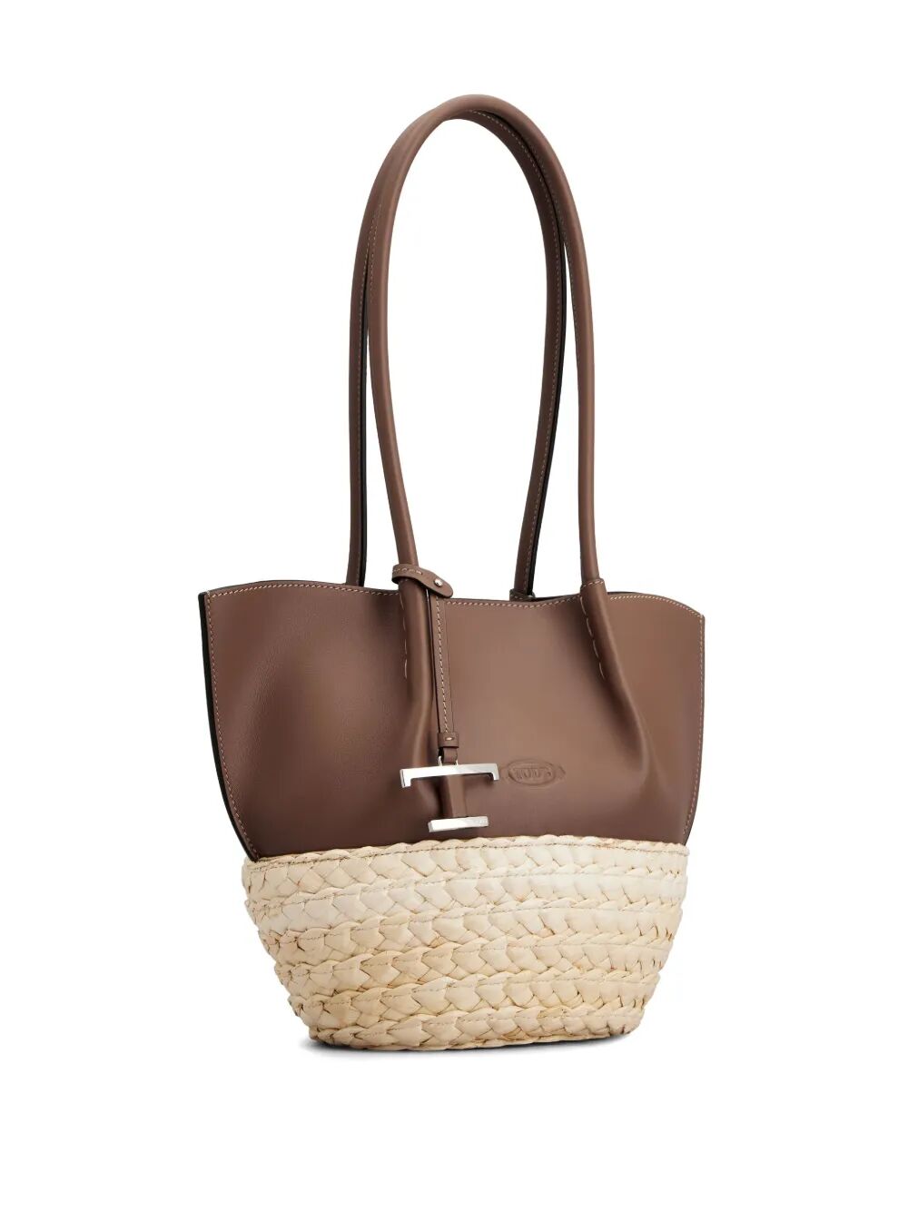 T TIMELESS-CHARM RAFFIA AND LEATHER SMALL TOTE BAG XBWBUXA0200UBYZZG2 (Tod's / トートバッグ ) | Tod's (トッズ)(1)