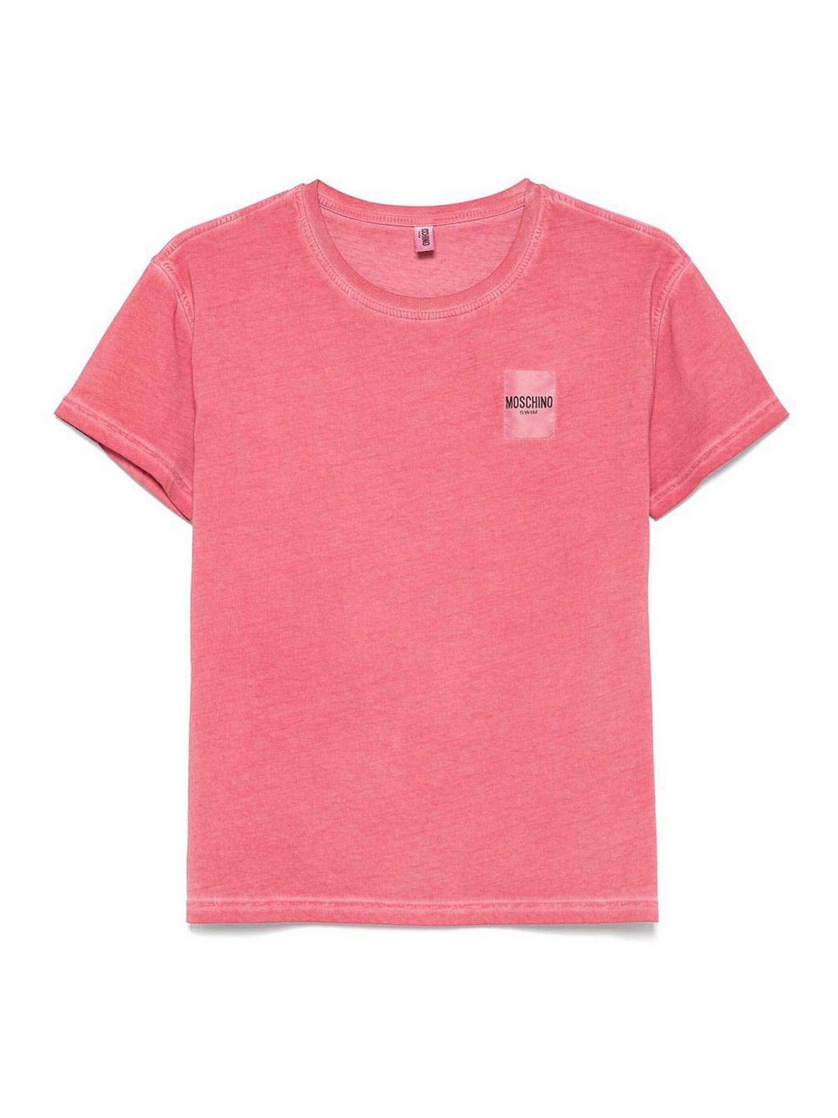 Light Red Cotton T-Shirt With Logo 071594180116 (MOSCHINO / Tシャツ・カットソー ) | MOSCHINO (モスキーノ)