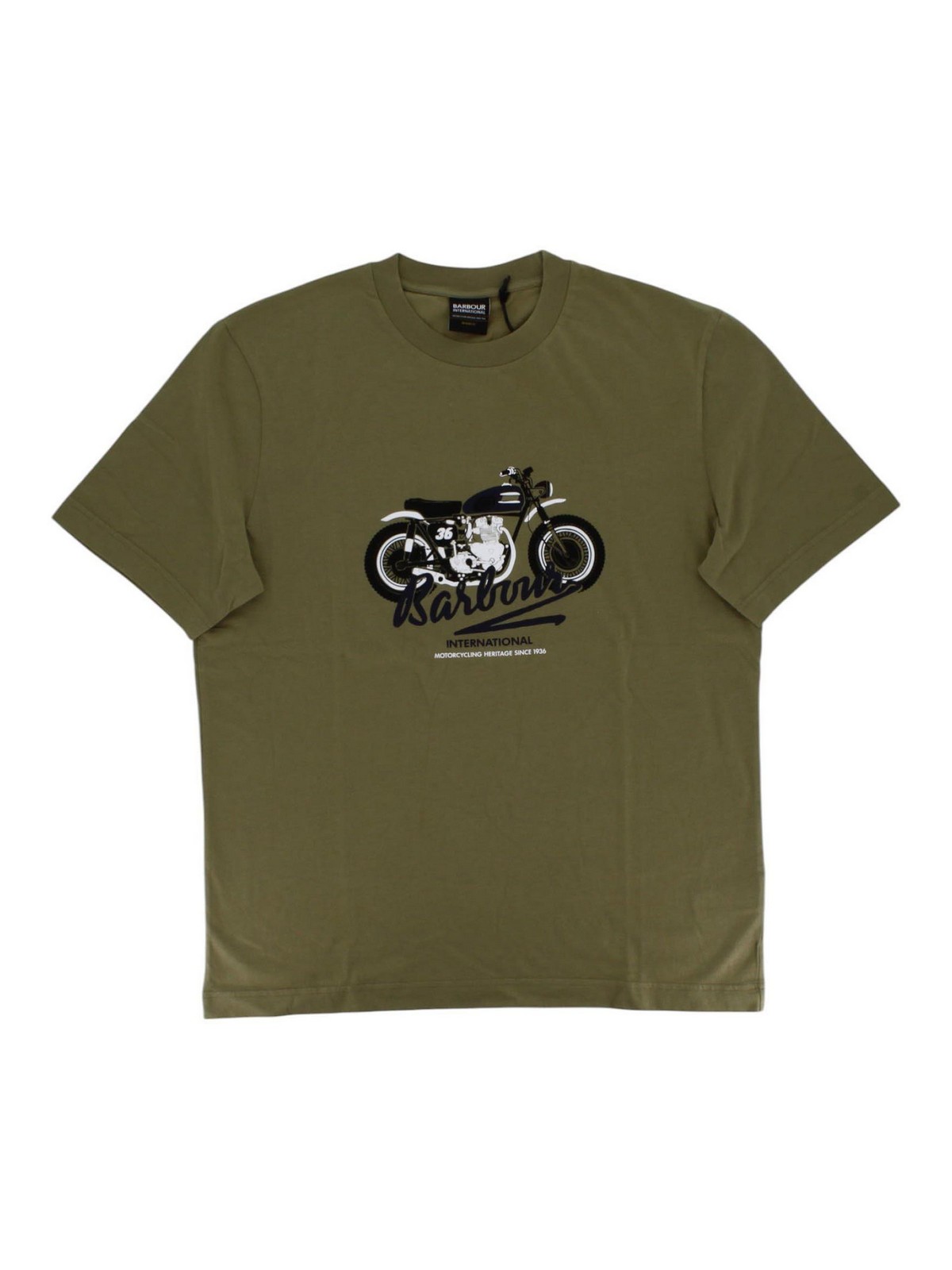 T-shirts and green pole MMTS1388OL11 (Barbour / Tシャツ・カットソー ) | Barbour (バブアー)