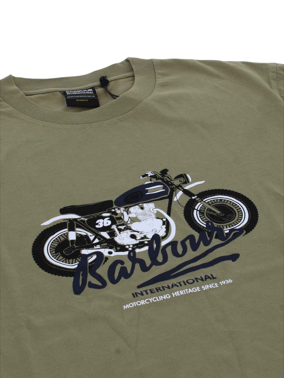 T-shirts and green pole MMTS1388OL11 (Barbour / Tシャツ・カットソー ) | Barbour (バブアー)(1)