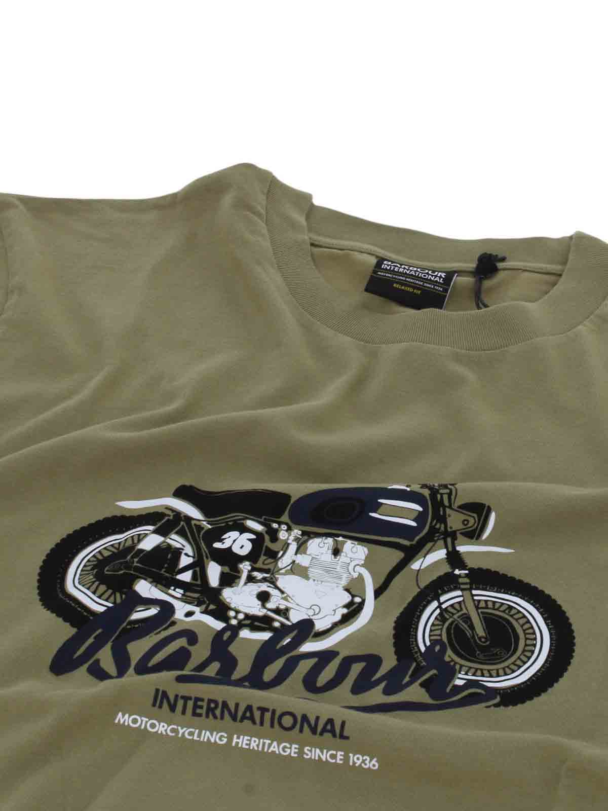 T-shirts and green pole MMTS1388OL11 (Barbour / Tシャツ・カットソー ) | Barbour (バブアー)(2)