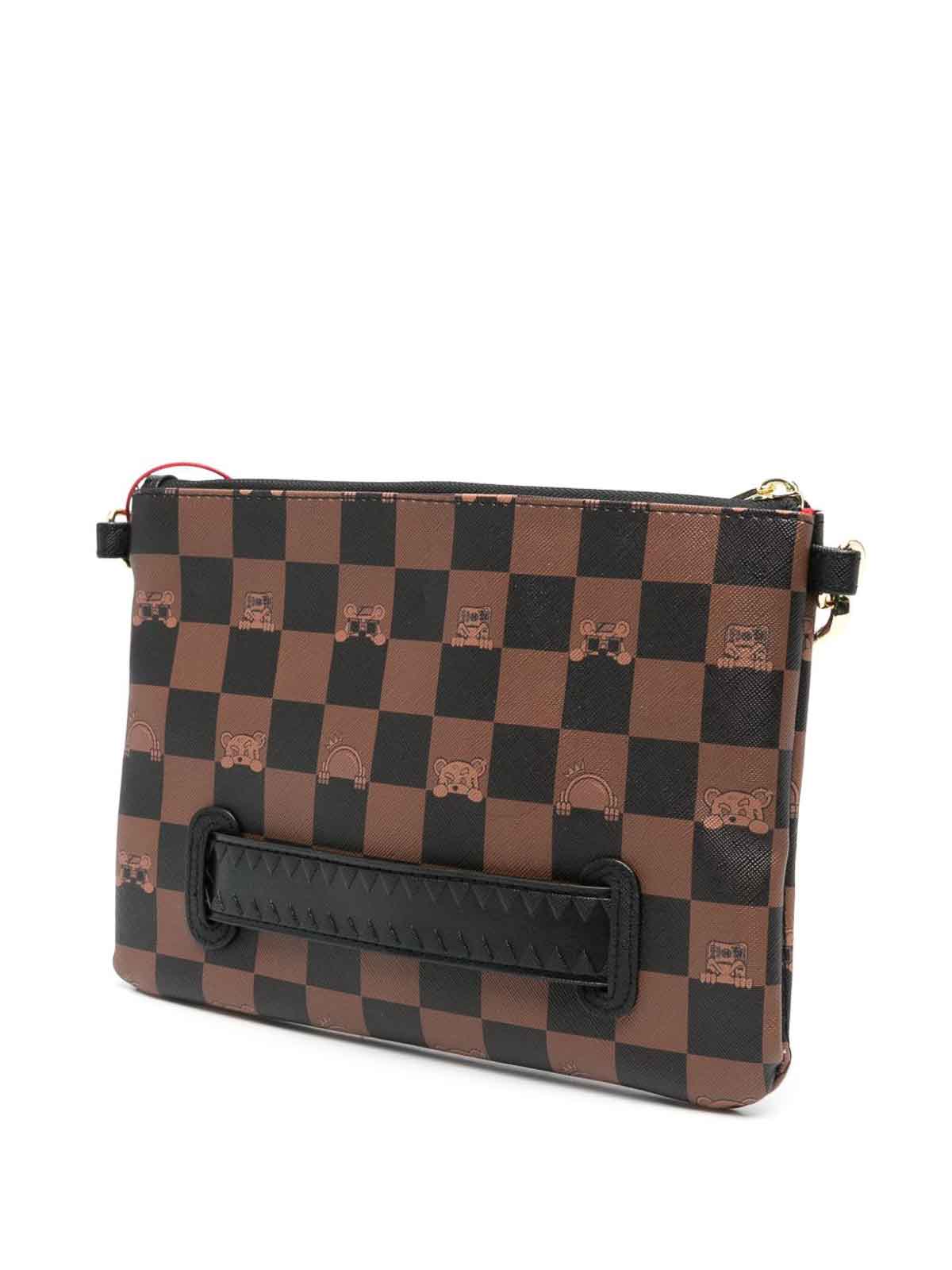 Brown Clutch Bag With Print 910B7509NSZ (SPRAYGROUND / クラッチバッグ・ポーチ ) | SPRAYGROUND (スプレーグラウンド)(3)
