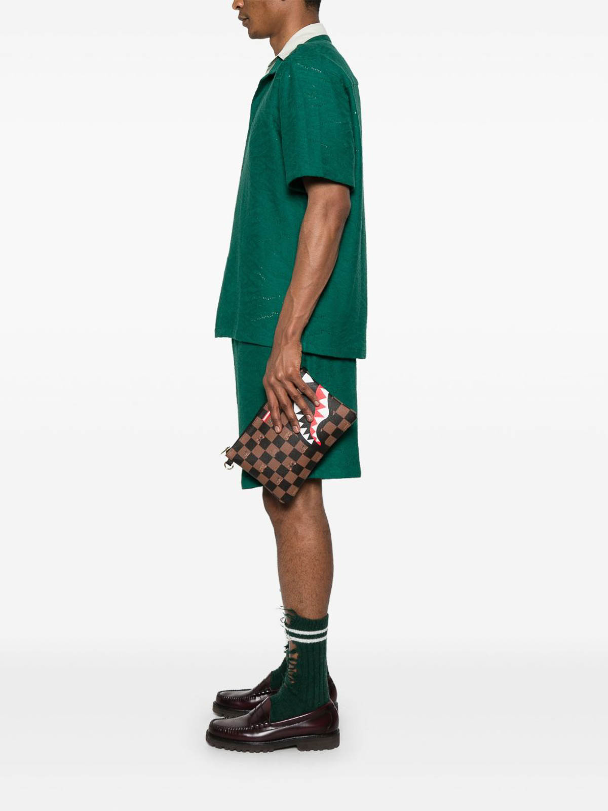 Brown Clutch Bag With Print 910B7509NSZ (SPRAYGROUND / クラッチバッグ・ポーチ ) | SPRAYGROUND (スプレーグラウンド)(4)