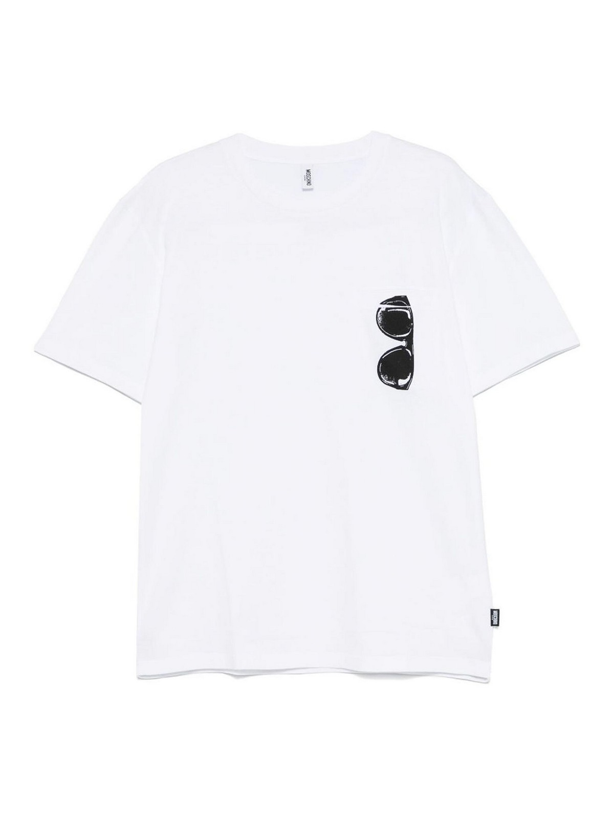 Cotton T-Shirt In White With Print 070794120001 (MOSCHINO / Tシャツ・カットソー ) | MOSCHINO (モスキーノ)