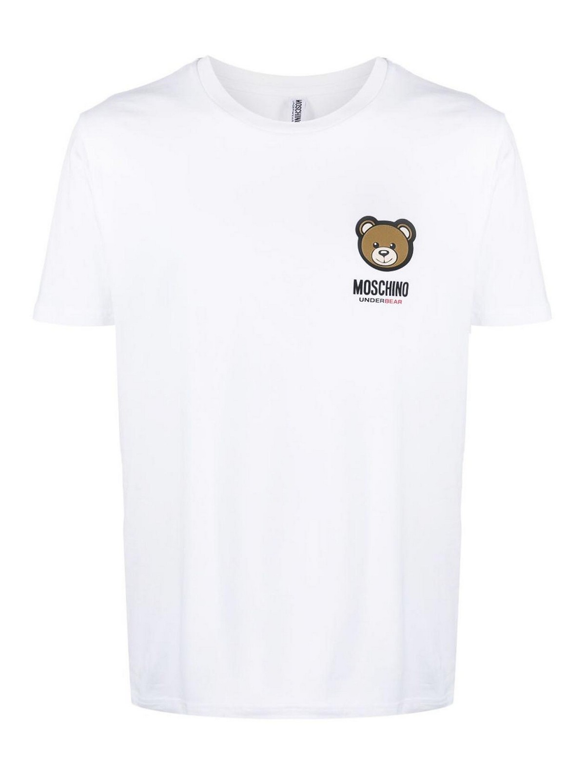 Cotton T-Shirt In White With Logo 078844100001 (MOSCHINO / Tシャツ・カットソー ) | MOSCHINO (モスキーノ)