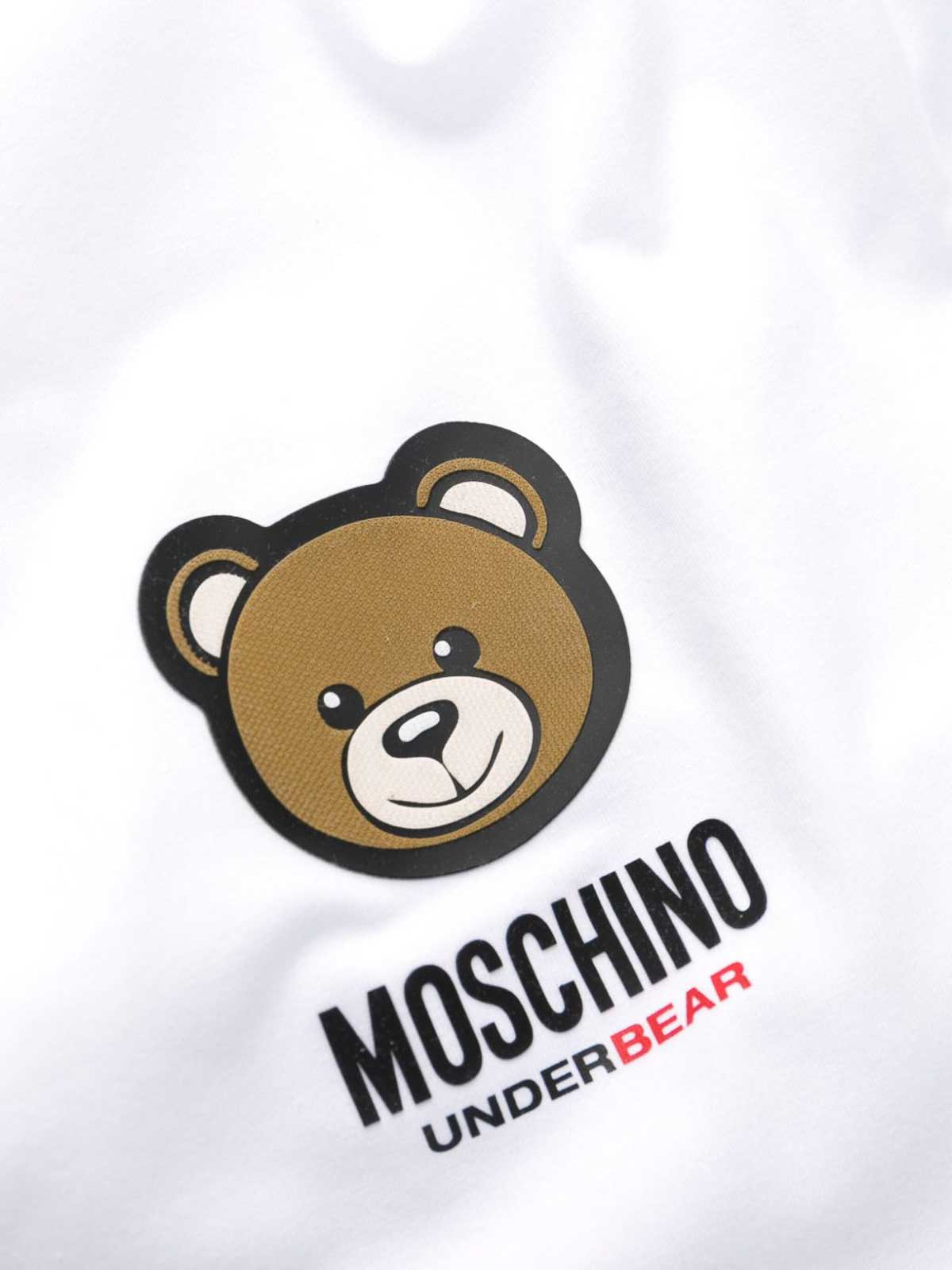 Cotton T-Shirt In White With Logo 078844100001 (MOSCHINO / Tシャツ・カットソー ) | MOSCHINO (モスキーノ)(2)
