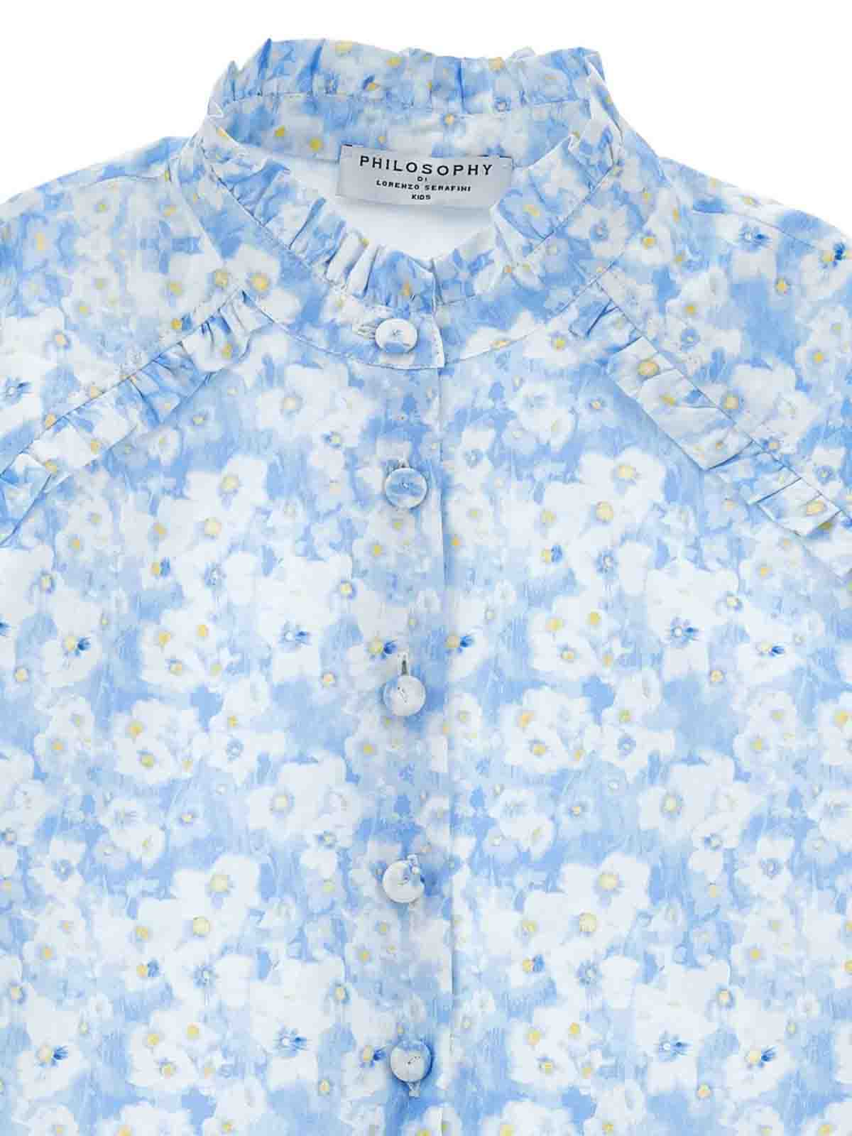 Light Blue Patten Cotton Shirt 1E3045617P158 (PHILOSOPHY / シャツ・ブラウス ) | PHILOSOPHY (フィロソフィ)(1)