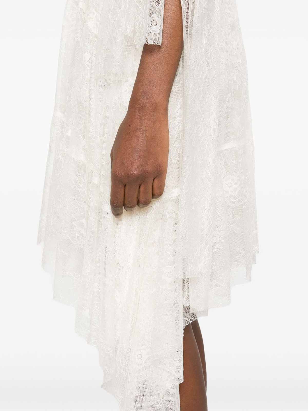 Lace Asymmetric Mini Dress In Ivory 045221170003 (PHILOSOPHY / ワンピース・ドレス・オールインワン ) | PHILOSOPHY (フィロソフィ)(3)